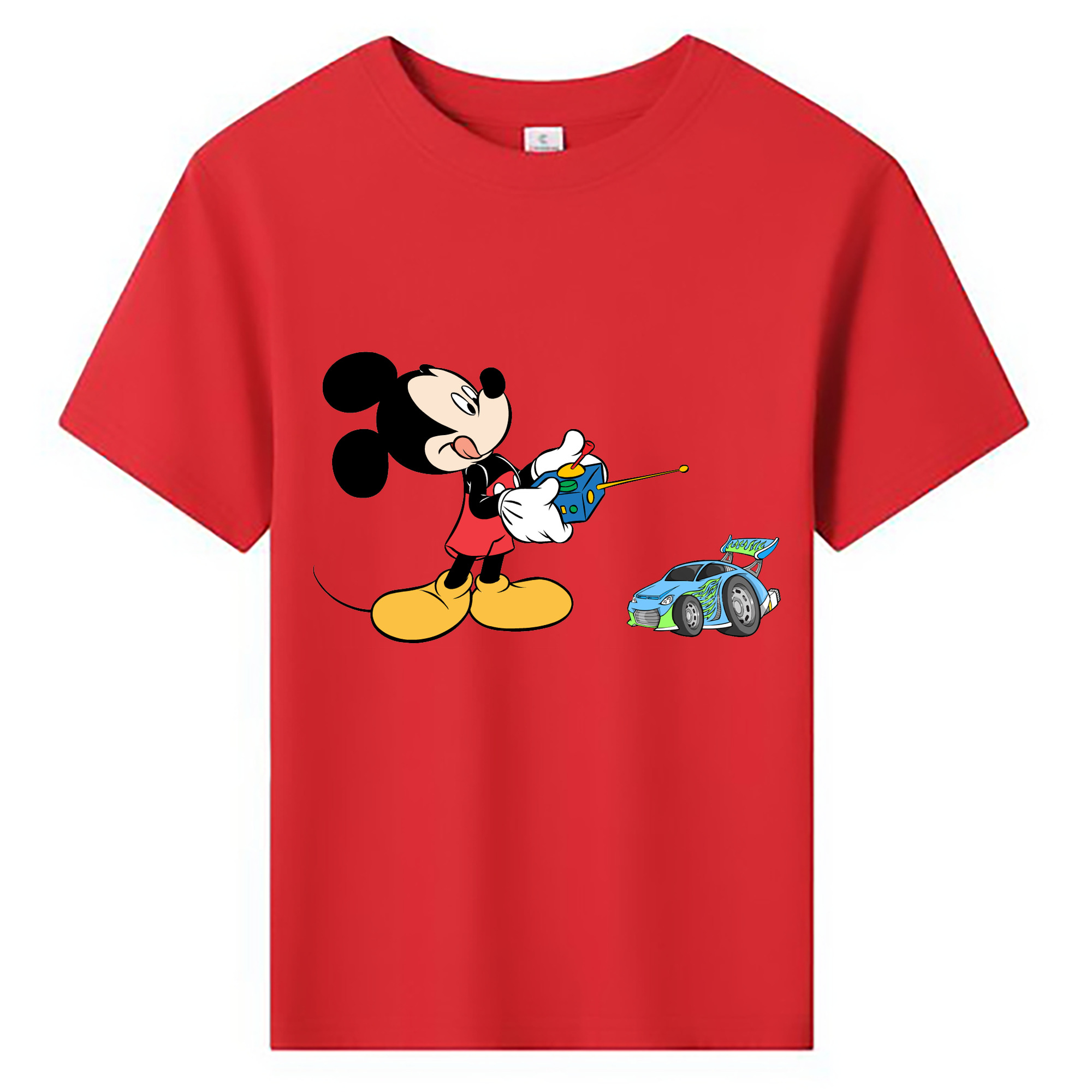 ミッキーマウス Mickey Mouse 綿100％キッズTシャツ（フロントプリント）