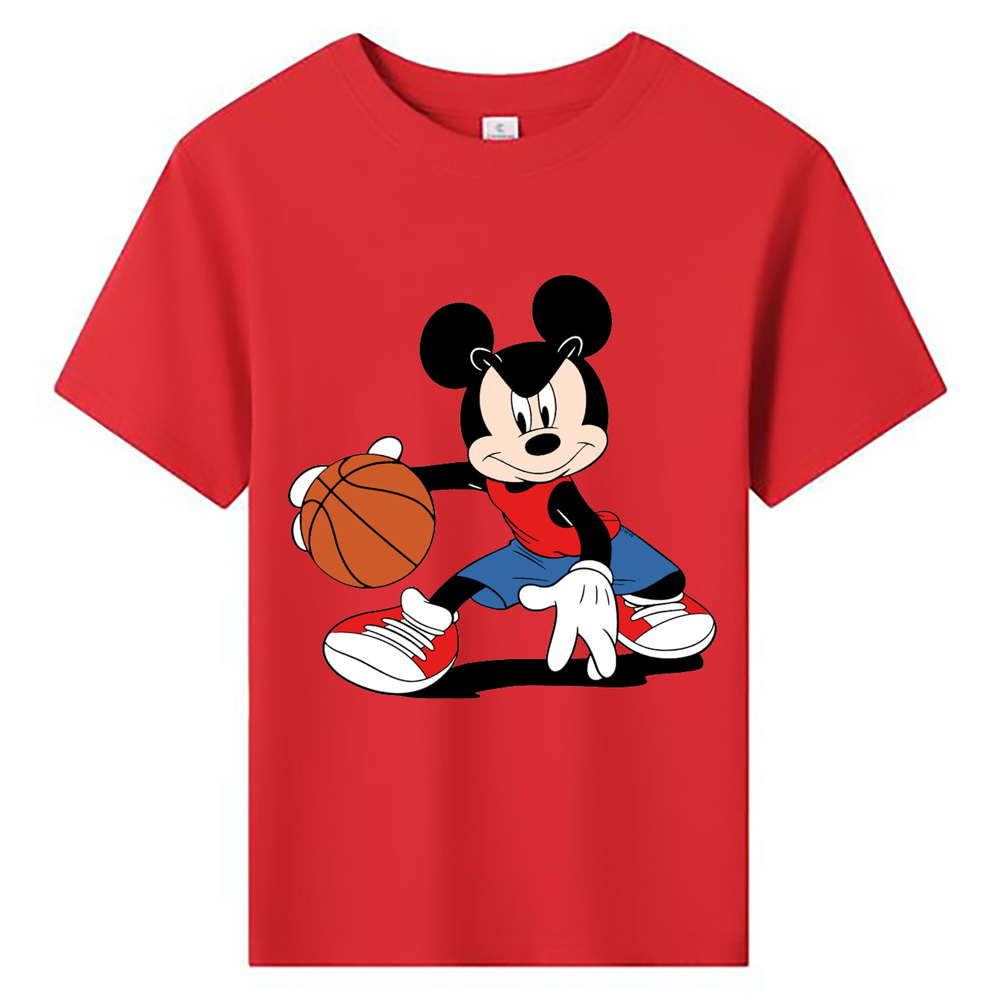 ミッキーマウス Mickey Mouse 綿100％キッズTシャツ（フロントプリント）