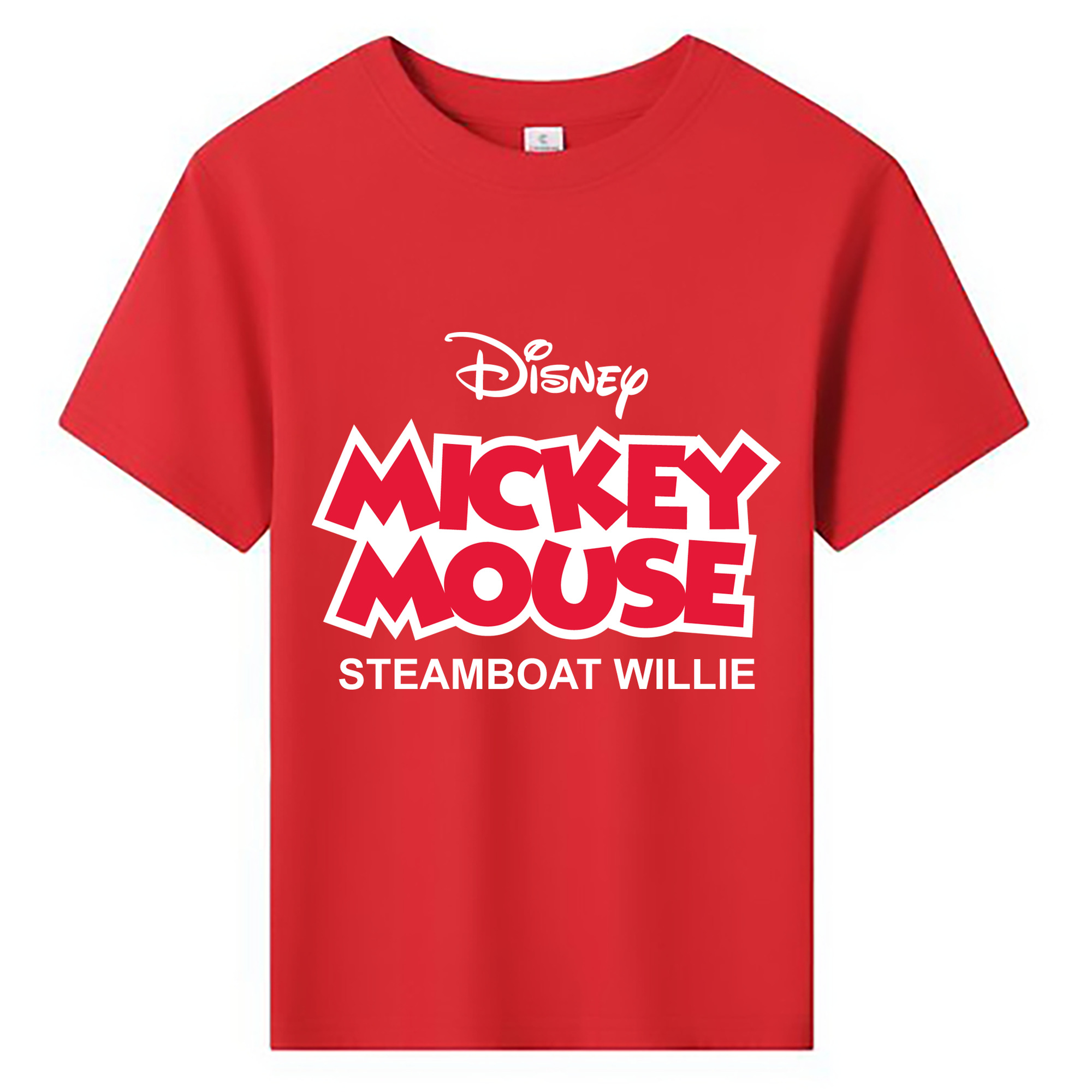 ミッキーマウス Mickey Mouse 綿100％キッズTシャツ（フロントプリント）