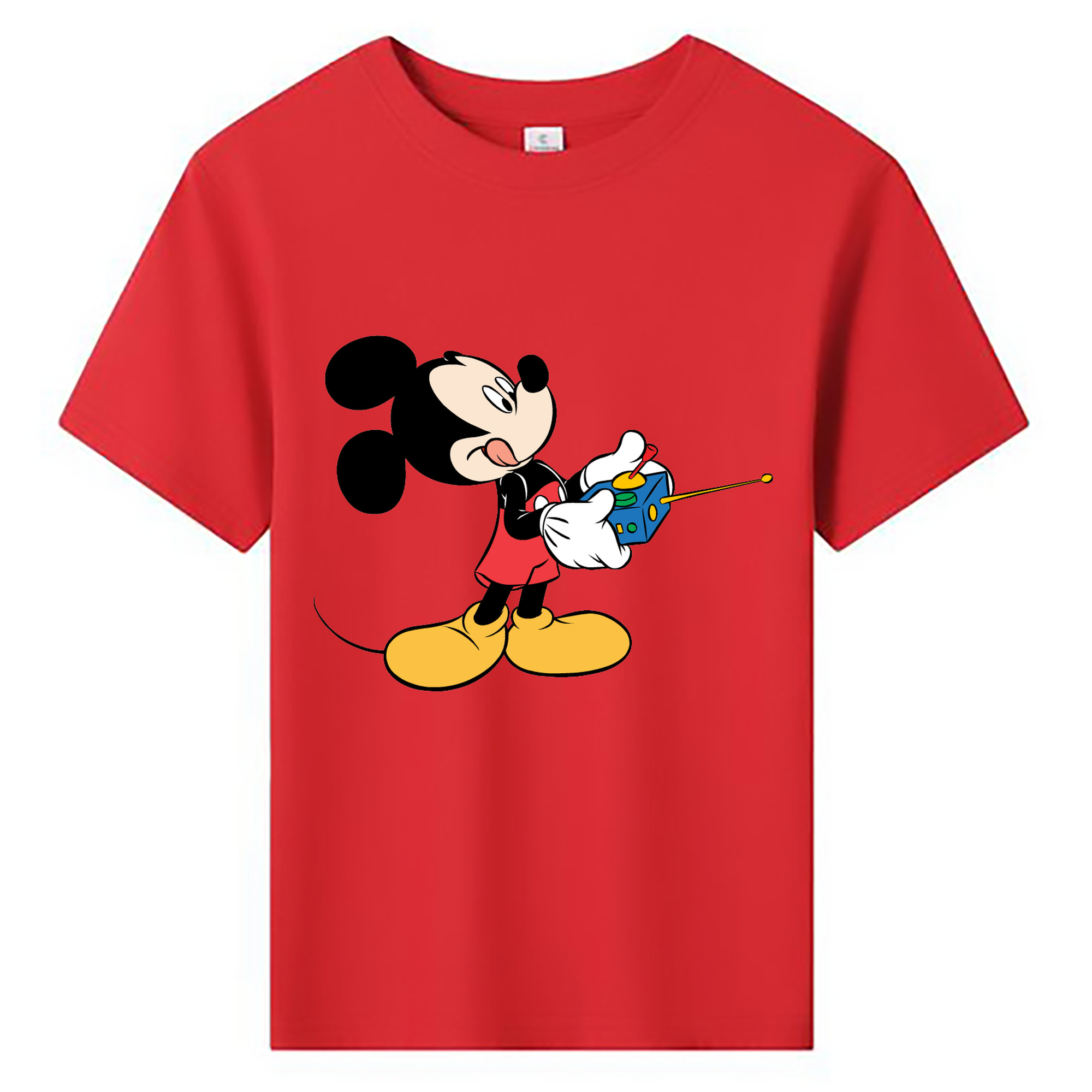 ミッキーマウス Mickey Mouse 綿100％キッズTシャツ（フロントプリント）