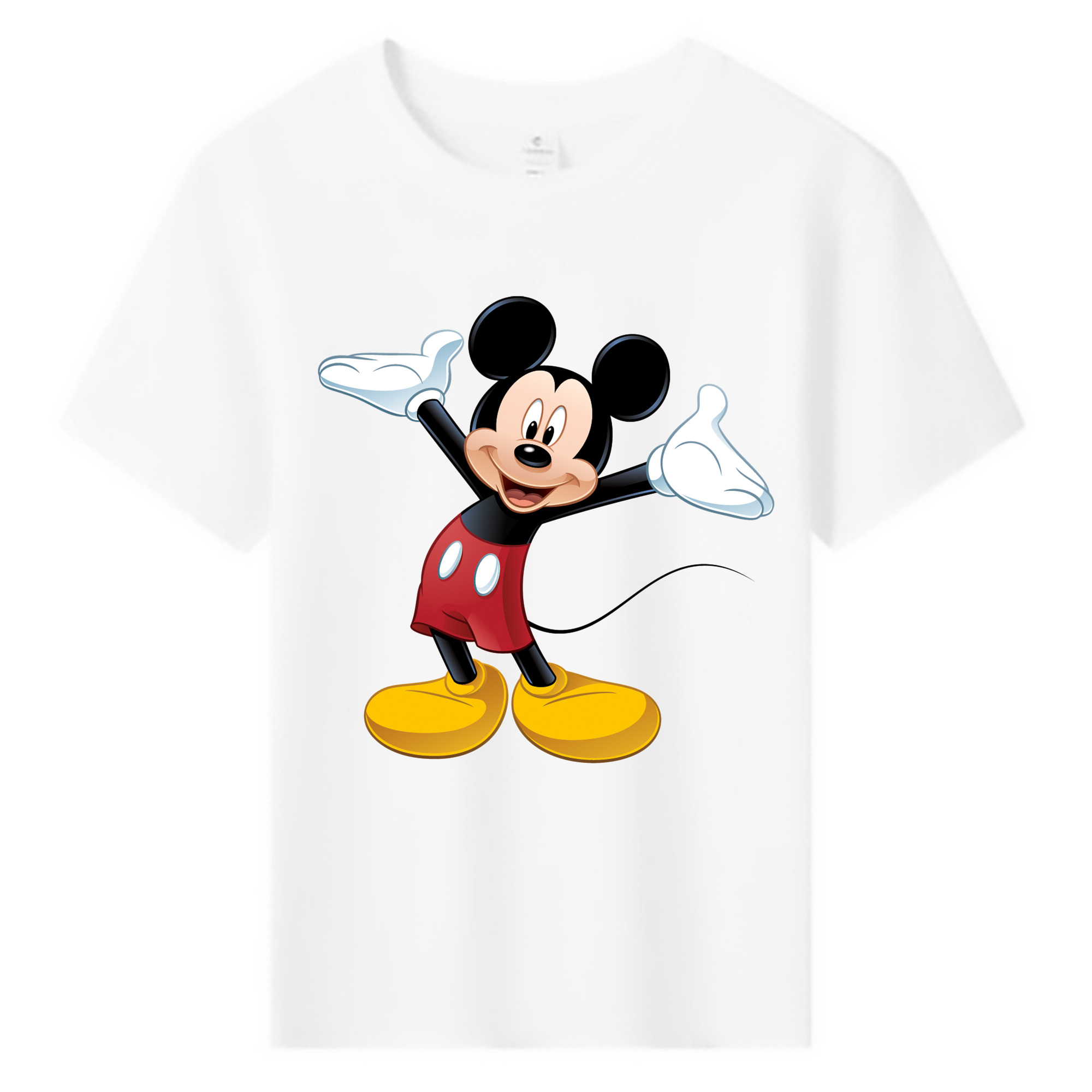 （画像用） ミッキーマウス Mickey Mouse 綿100％キッズTシャツ（フロントプリント）