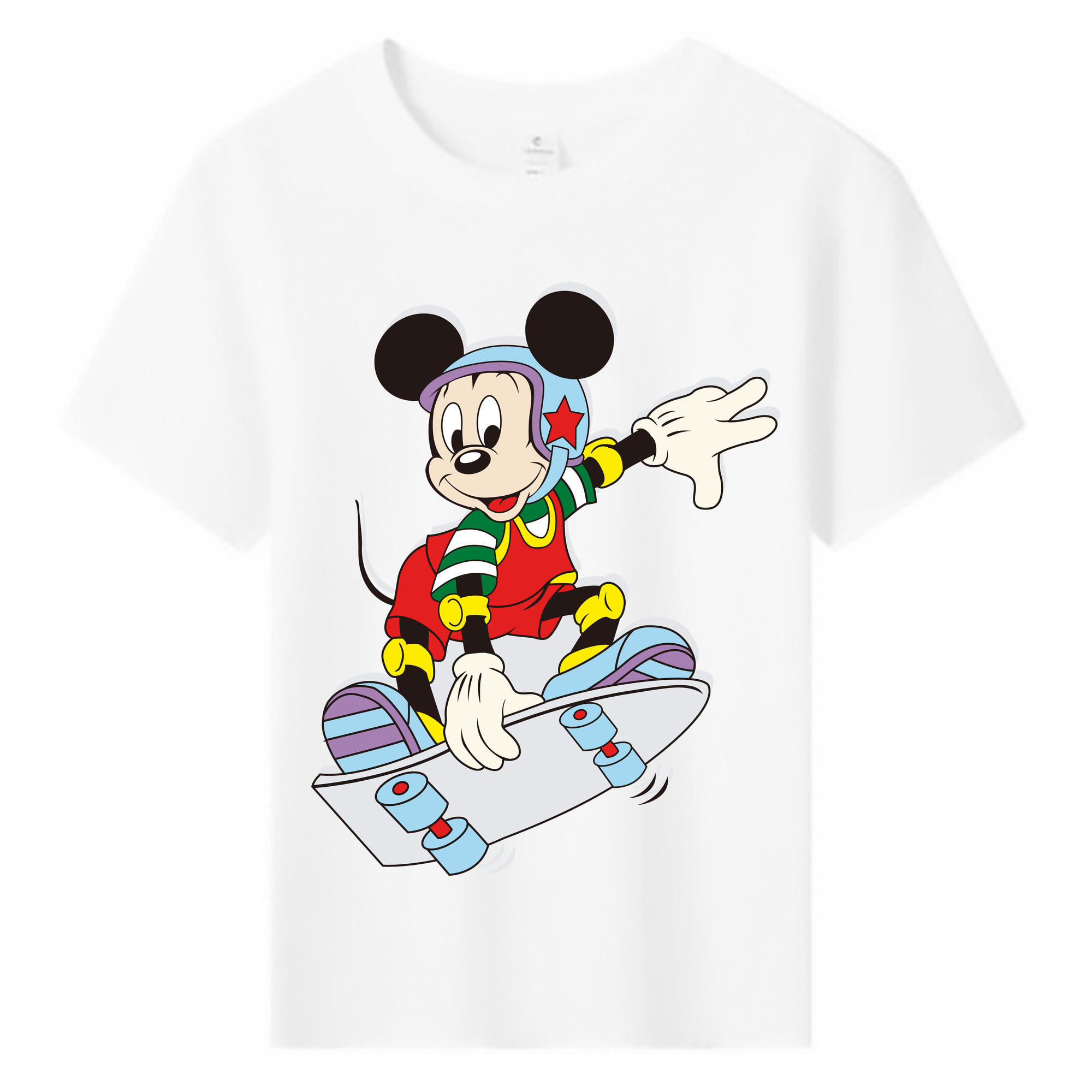 ミッキーマウス Mickey Mouse 綿100％キッズTシャツ（フロントプリント）