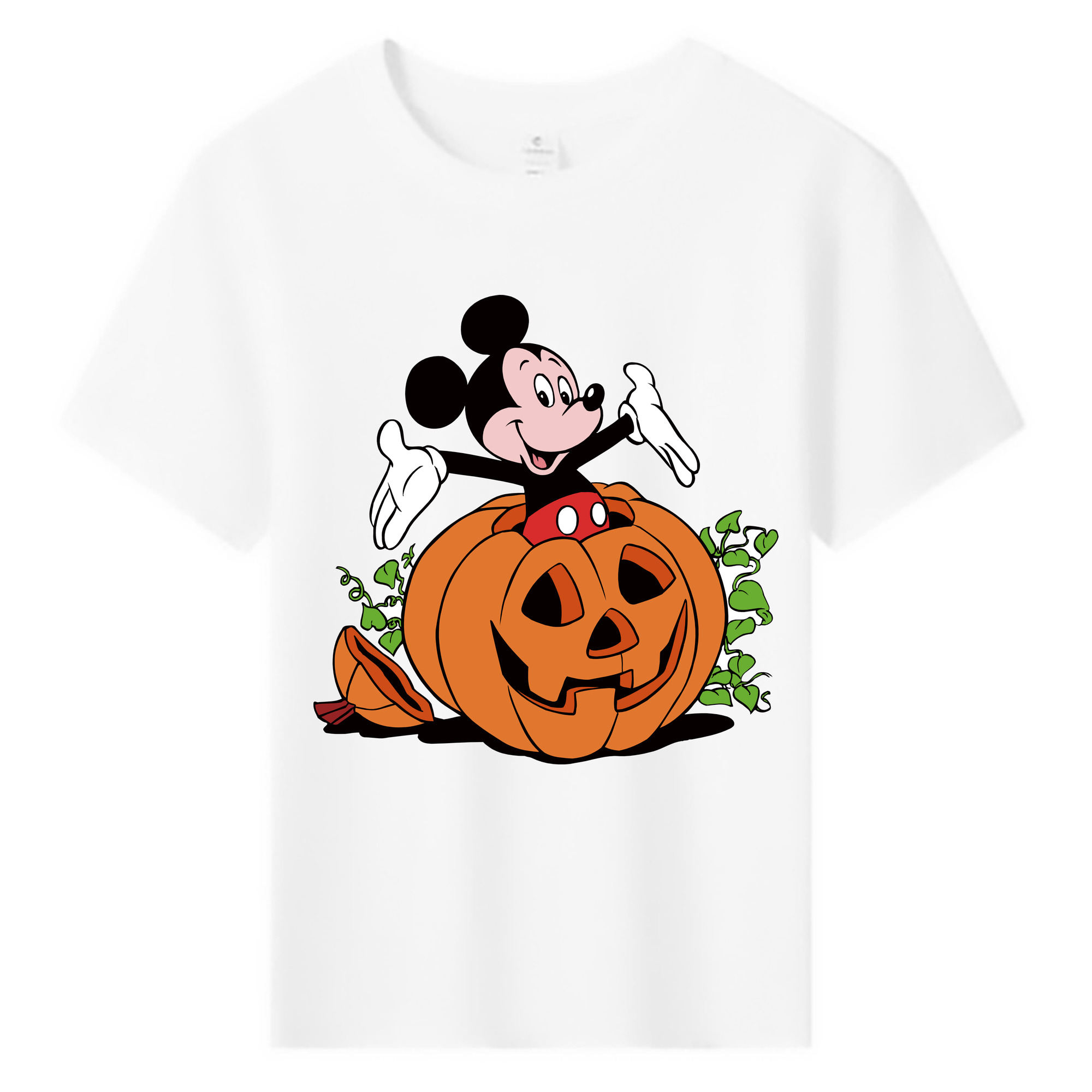 ミッキーマウス Mickey Mouse 綿100％キッズTシャツ（フロントプリント）