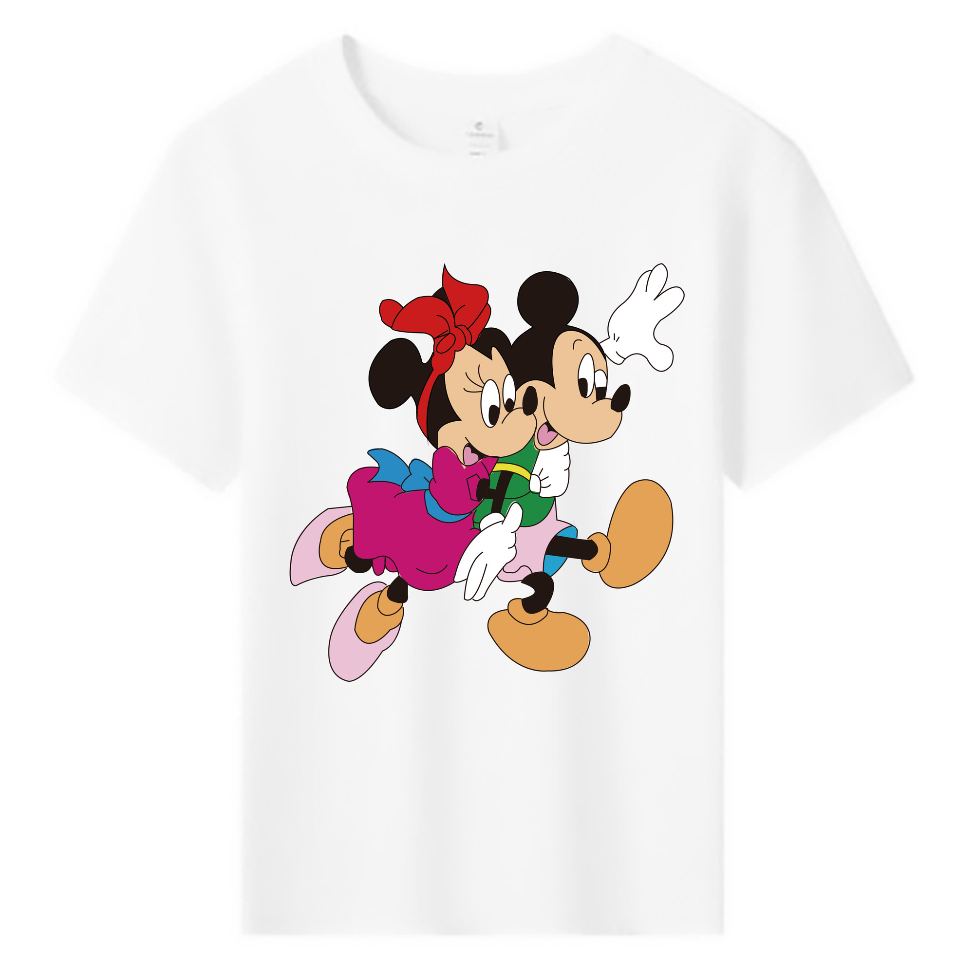 ミッキーマウス Mickey Mouse 綿100％キッズTシャツ（フロントプリント）