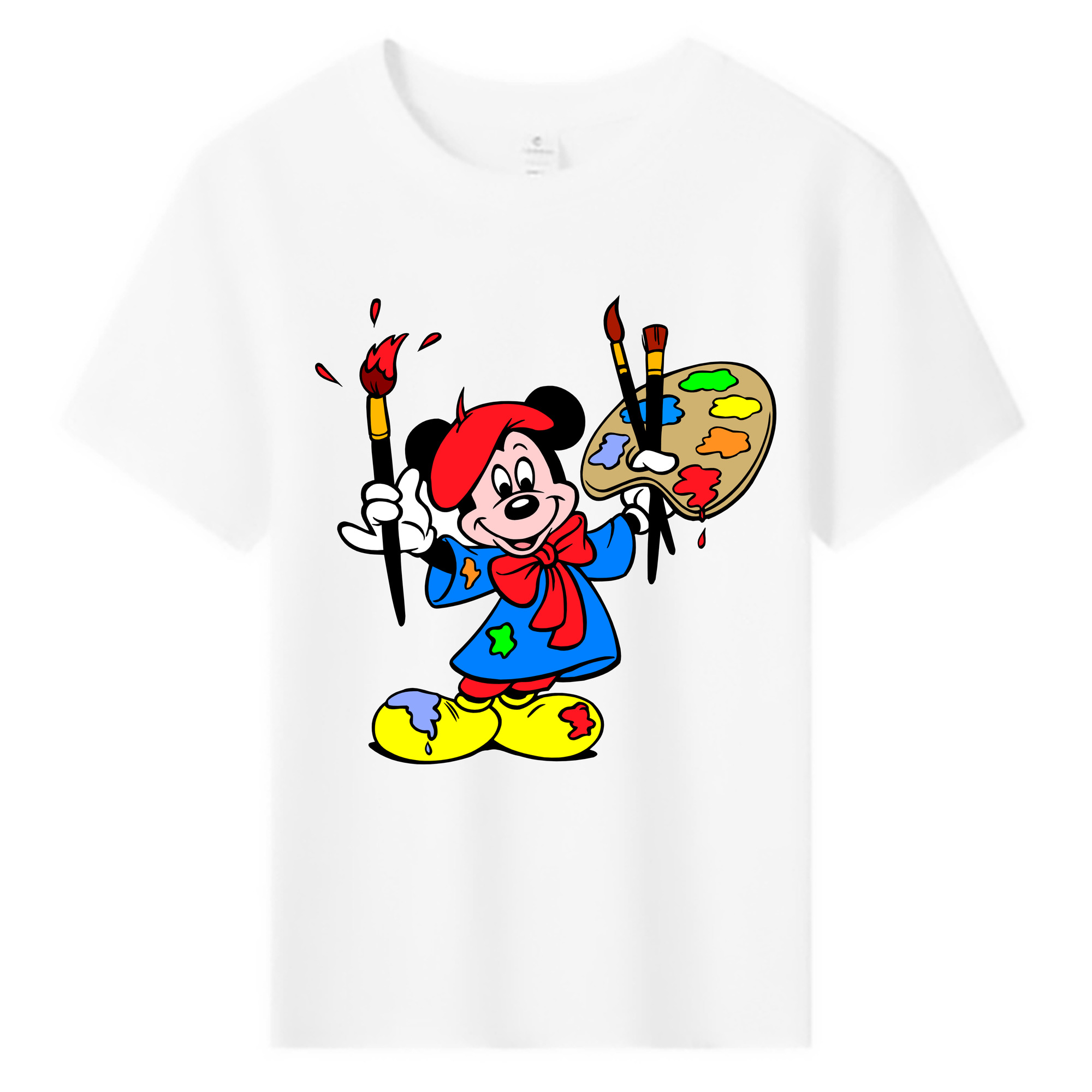 ミッキーマウス Mickey Mouse 綿100％キッズTシャツ（フロントプリント）