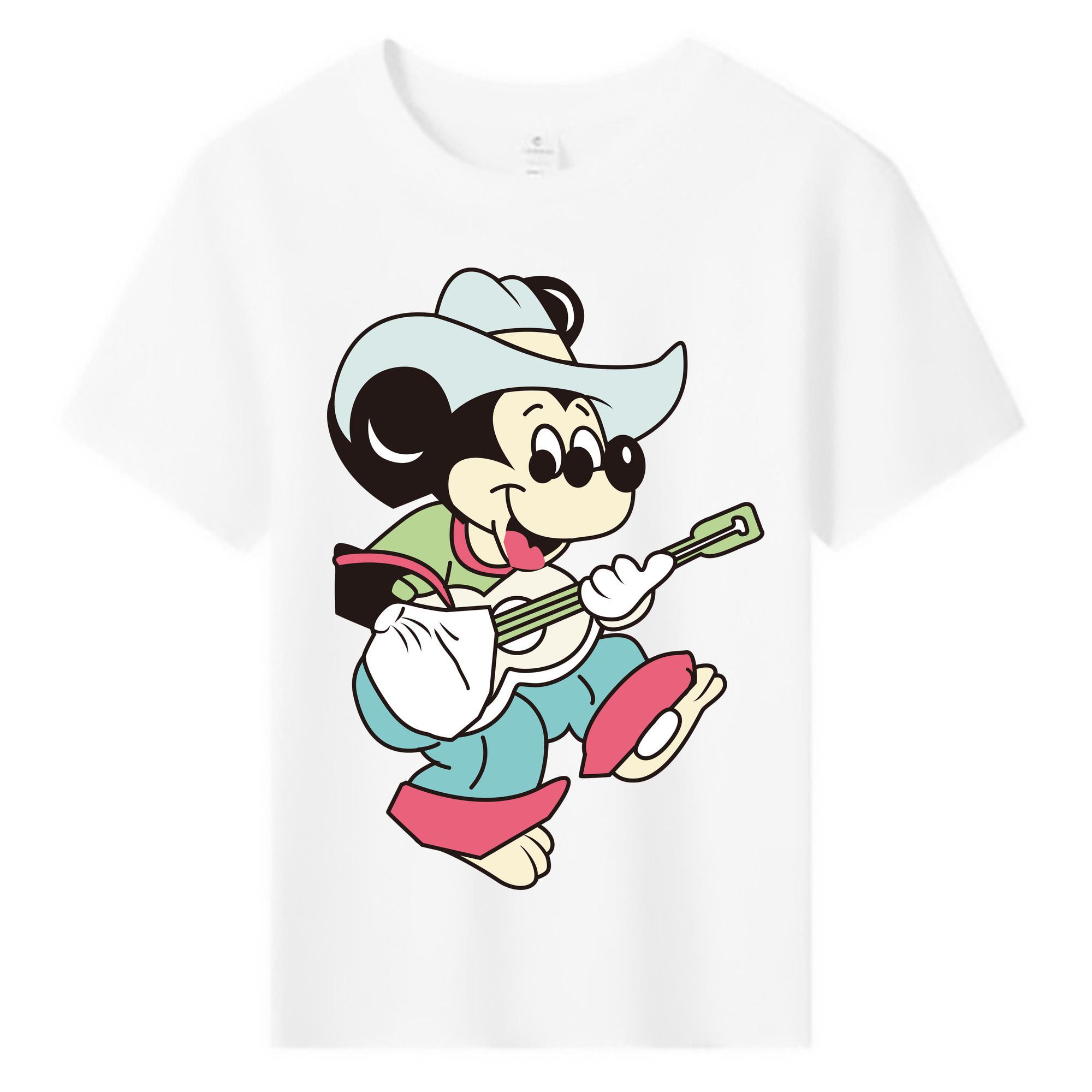 ミッキーマウス Mickey Mouse 綿100％キッズTシャツ（フロントプリント）