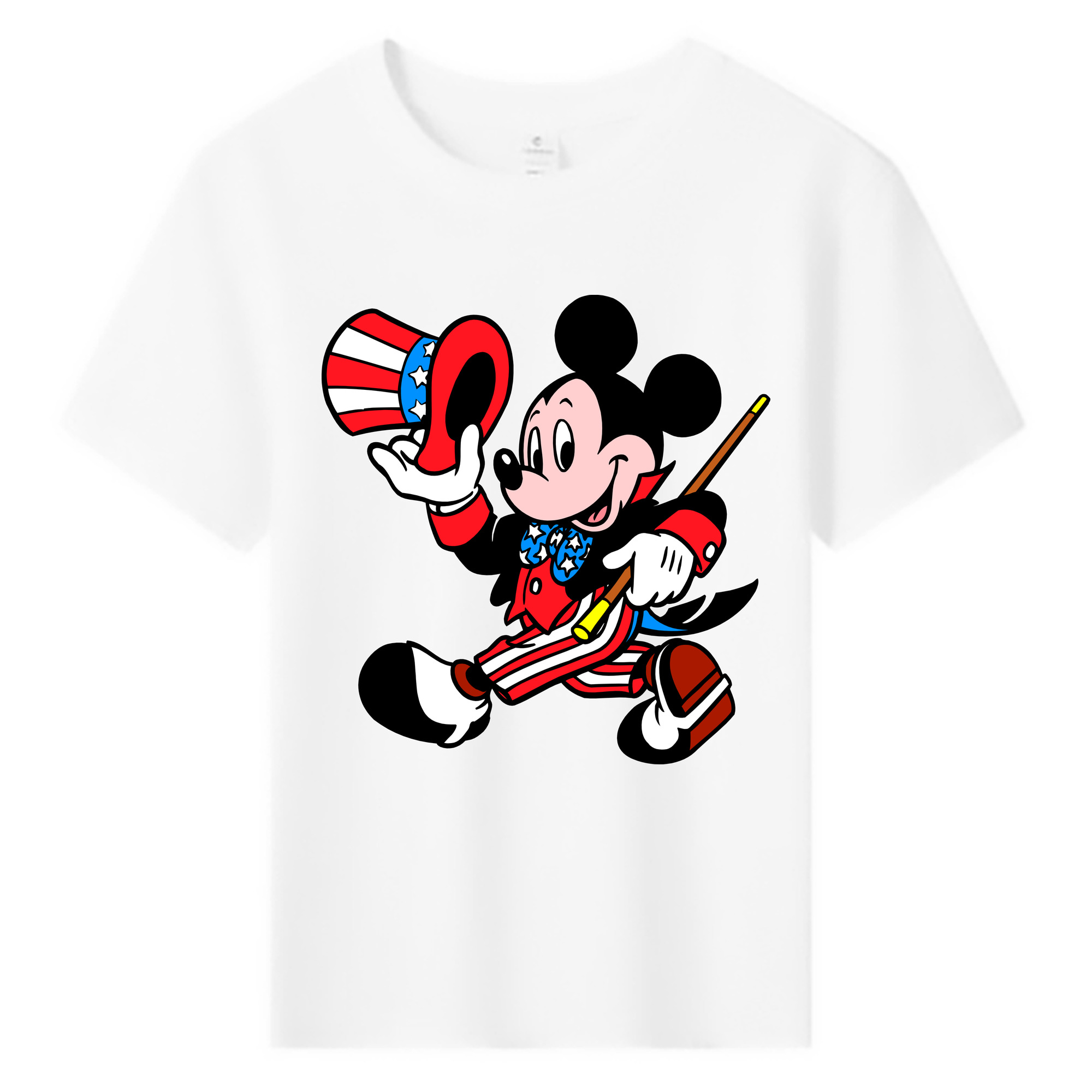 （画像用） ミッキーマウス Mickey Mouse 綿100％キッズTシャツ（フロントプリント）