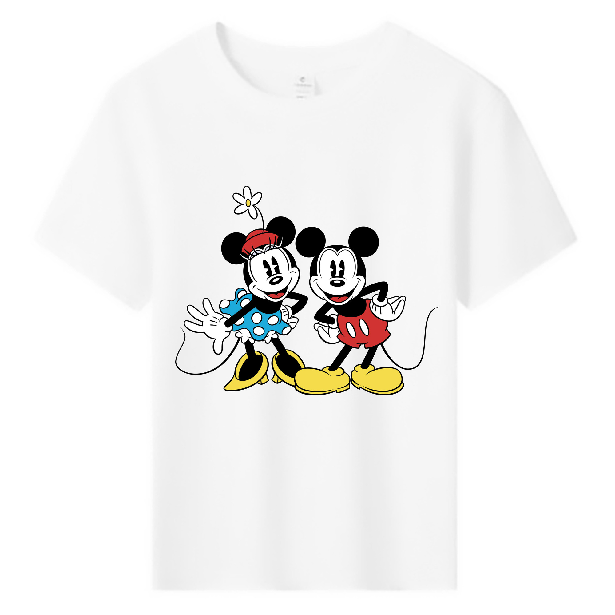 ミッキーマウス Mickey Mouse 綿100％キッズTシャツ（フロントプリント）