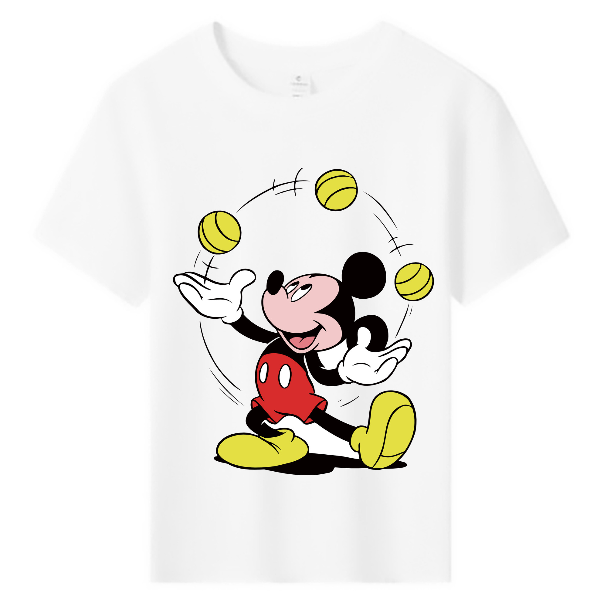 ミッキーマウス Mickey Mouse 綿100％キッズTシャツ（フロントプリント）