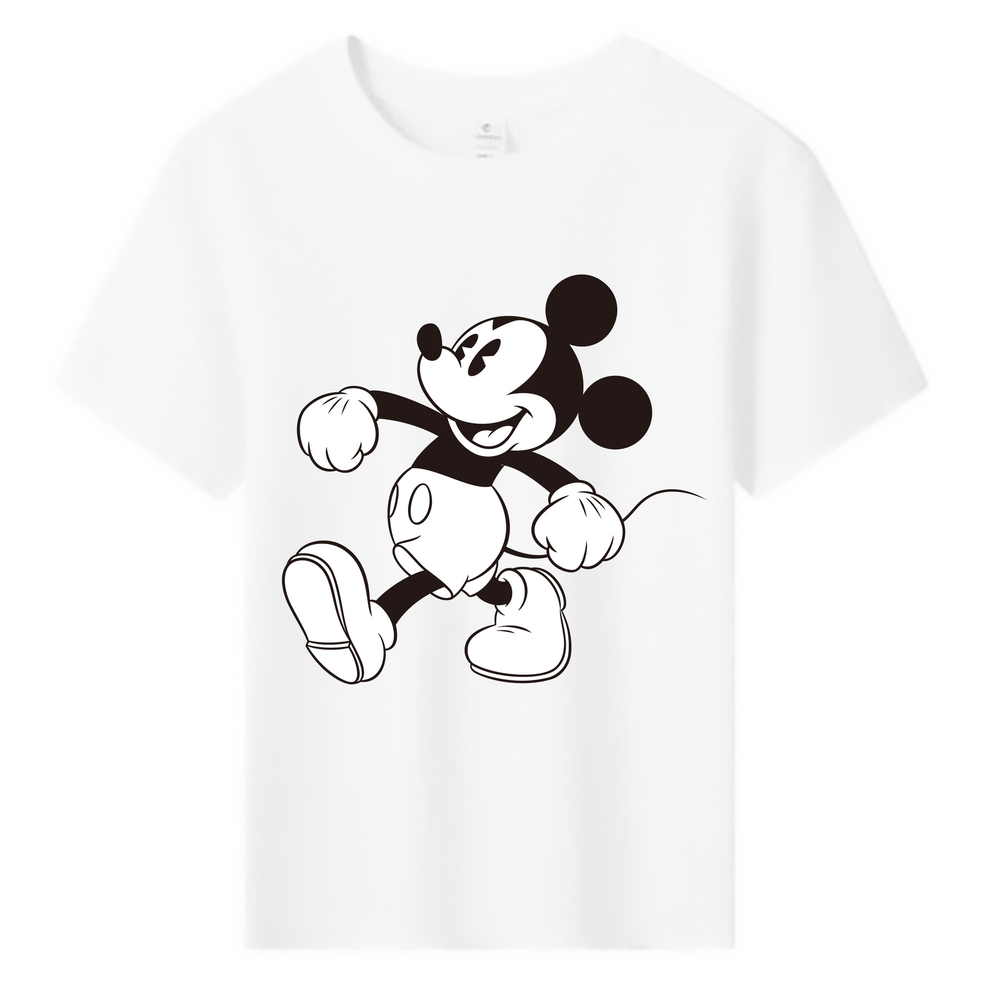 ミッキーマウス Mickey Mouse 綿100％キッズTシャツ（フロントプリント）