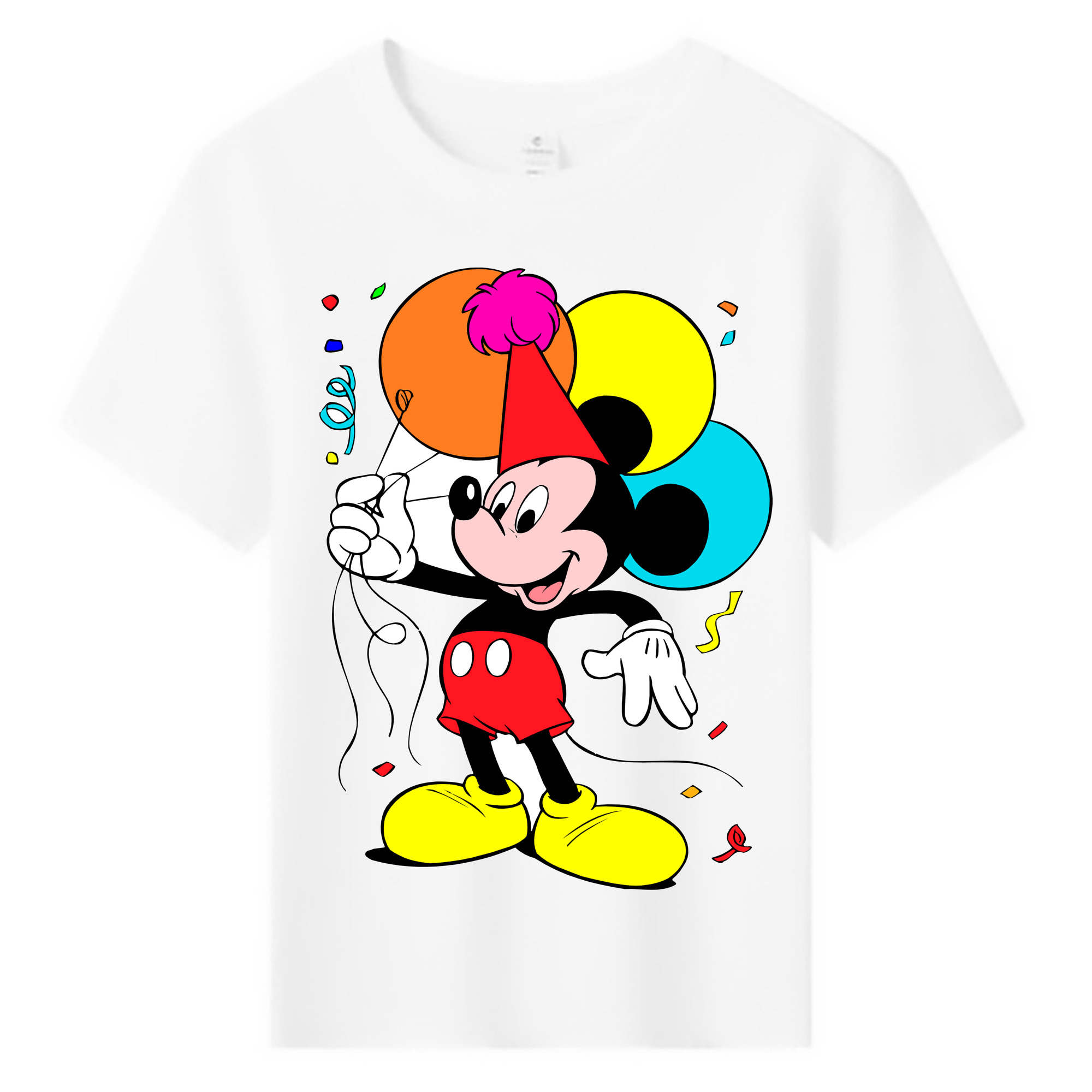 ミッキーマウス Mickey Mouse 綿100％キッズTシャツ（フロントプリント）
