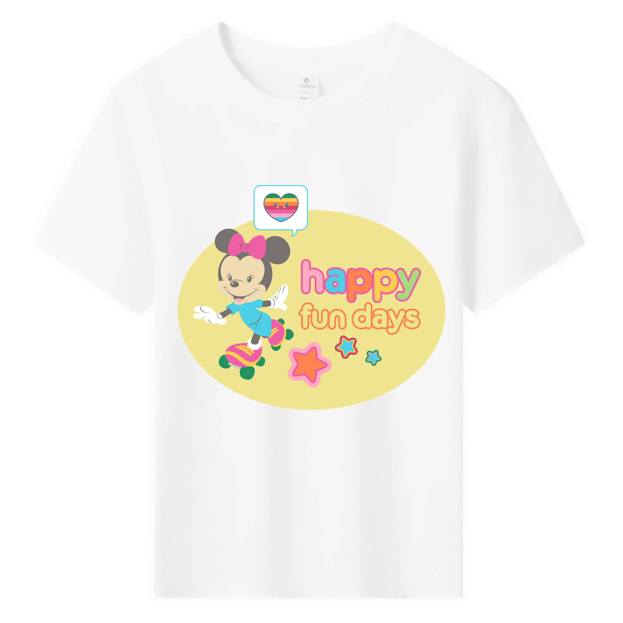 ミッキーマウス Mickey Mouse 綿100％キッズTシャツ（フロントプリント）
