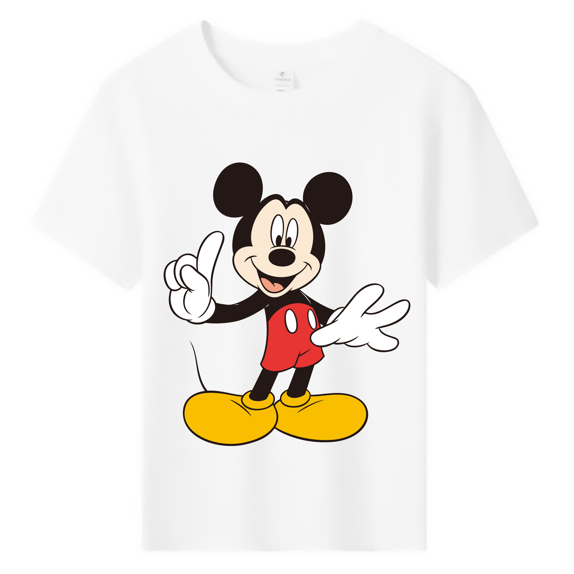 ミッキーマウス Mickey Mouse 綿100％キッズTシャツ（フロントプリント）