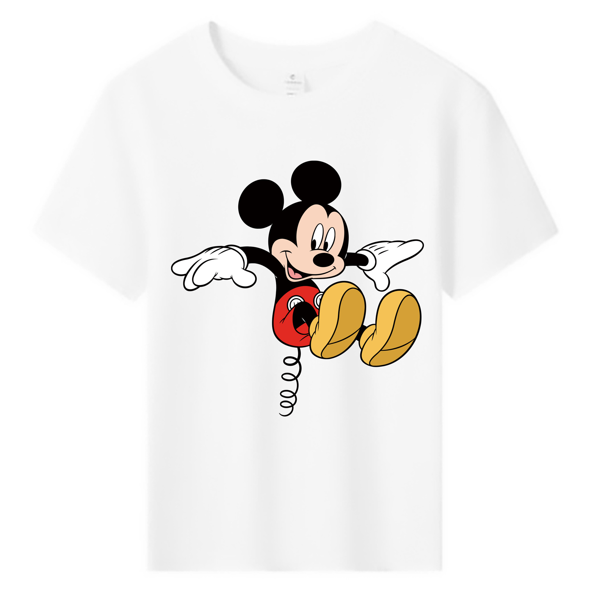 ミッキーマウス Mickey Mouse 綿100％キッズTシャツ（フロントプリント）