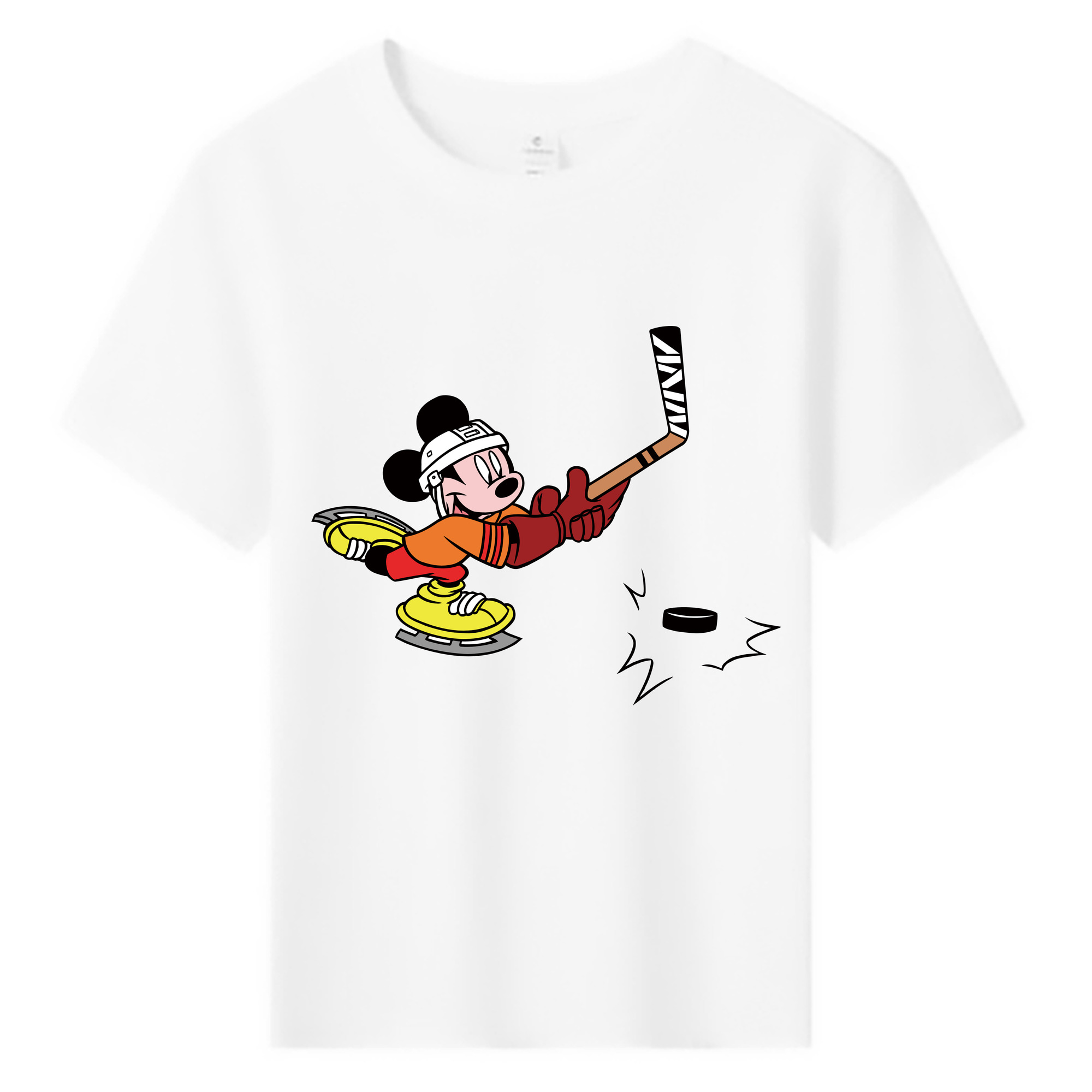 ミッキーマウス Mickey Mouse 綿100％キッズTシャツ（フロントプリント）