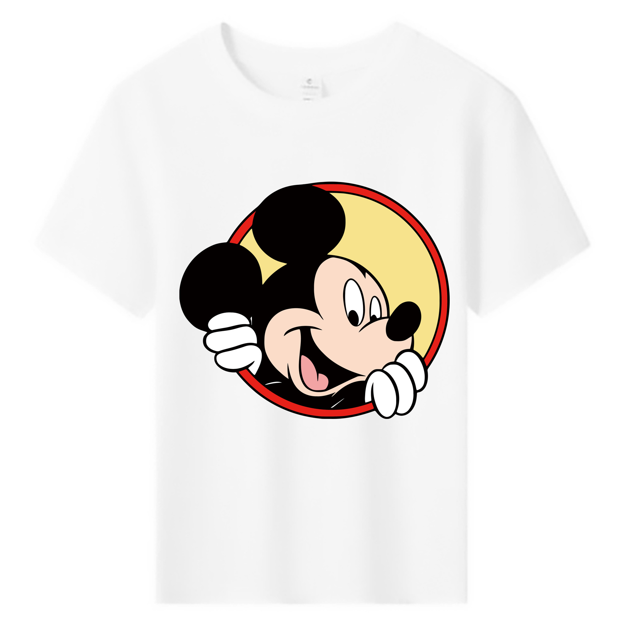 （画像用） ミッキーマウス Mickey Mouse 綿100％キッズTシャツ（フロントプリント）