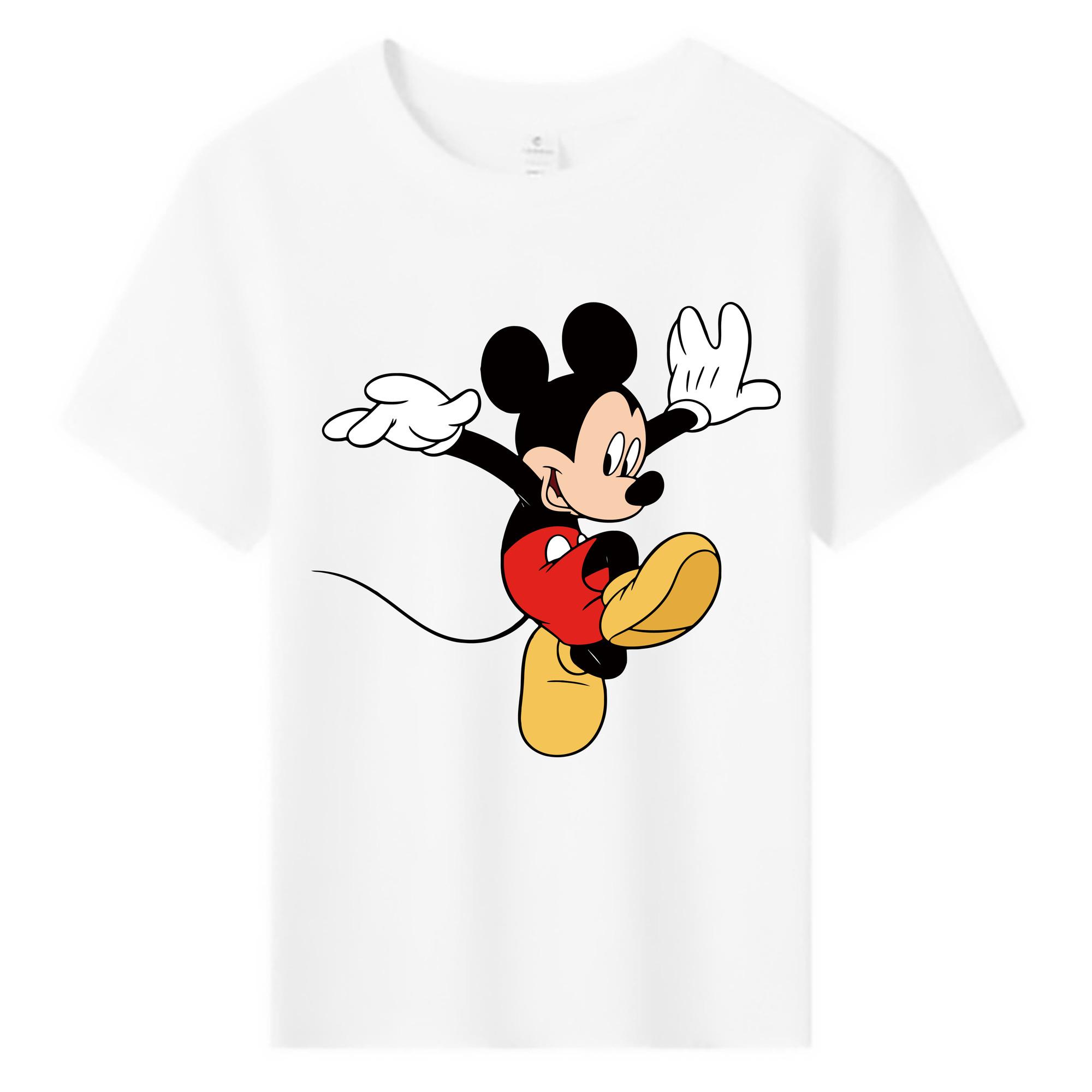 ミッキーマウス Mickey Mouse 綿100％キッズTシャツ（フロントプリント）