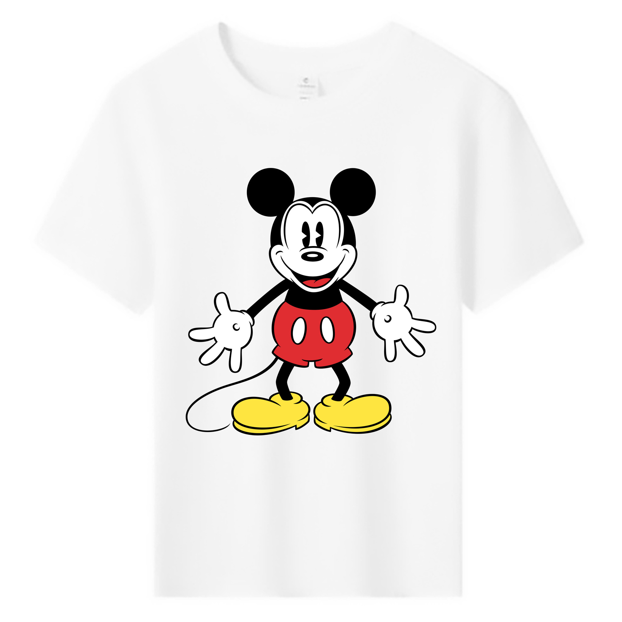 ミッキーマウス Mickey Mouse 綿100％キッズTシャツ（フロントプリント）