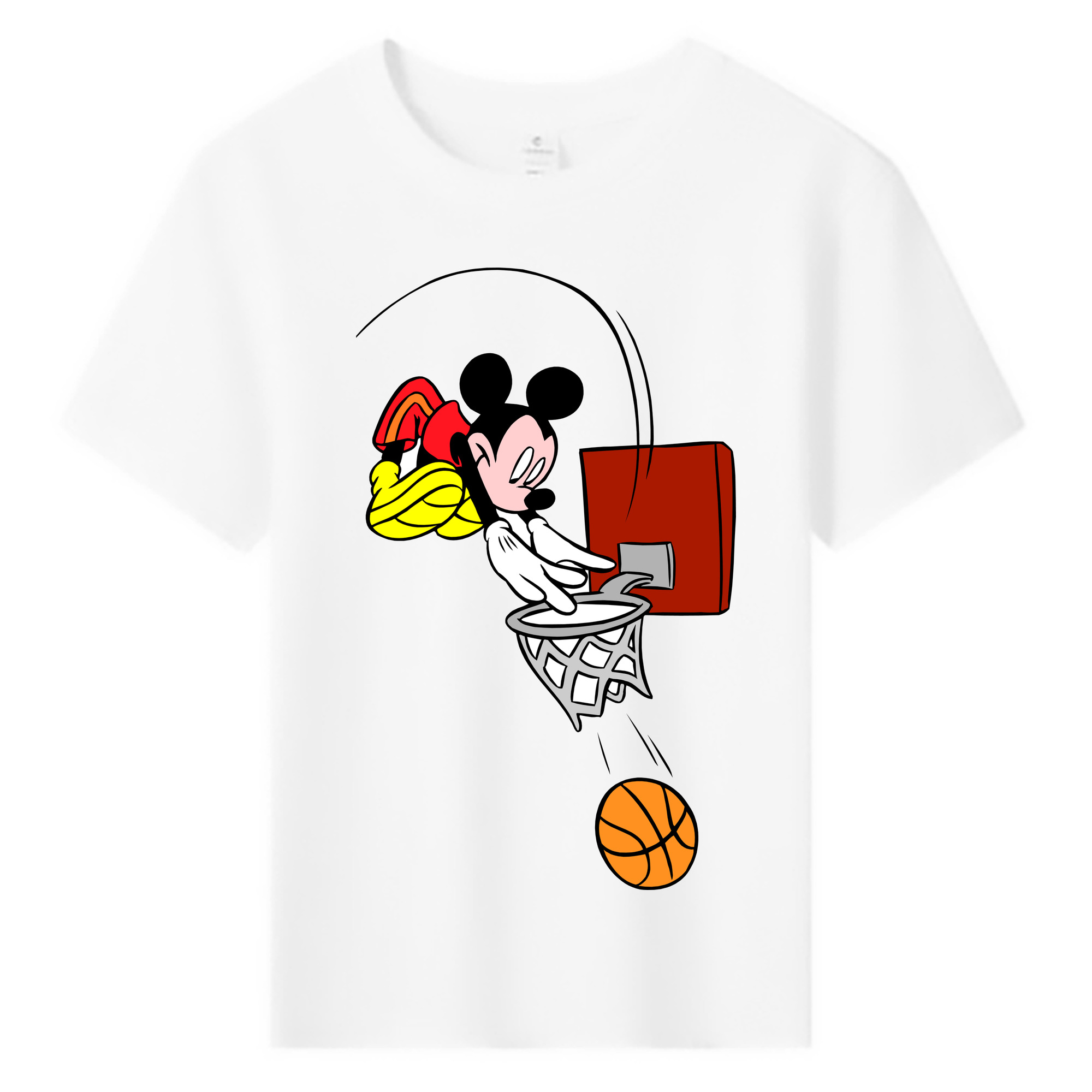 ミッキーマウス Mickey Mouse 綿100％キッズTシャツ（フロントプリント）