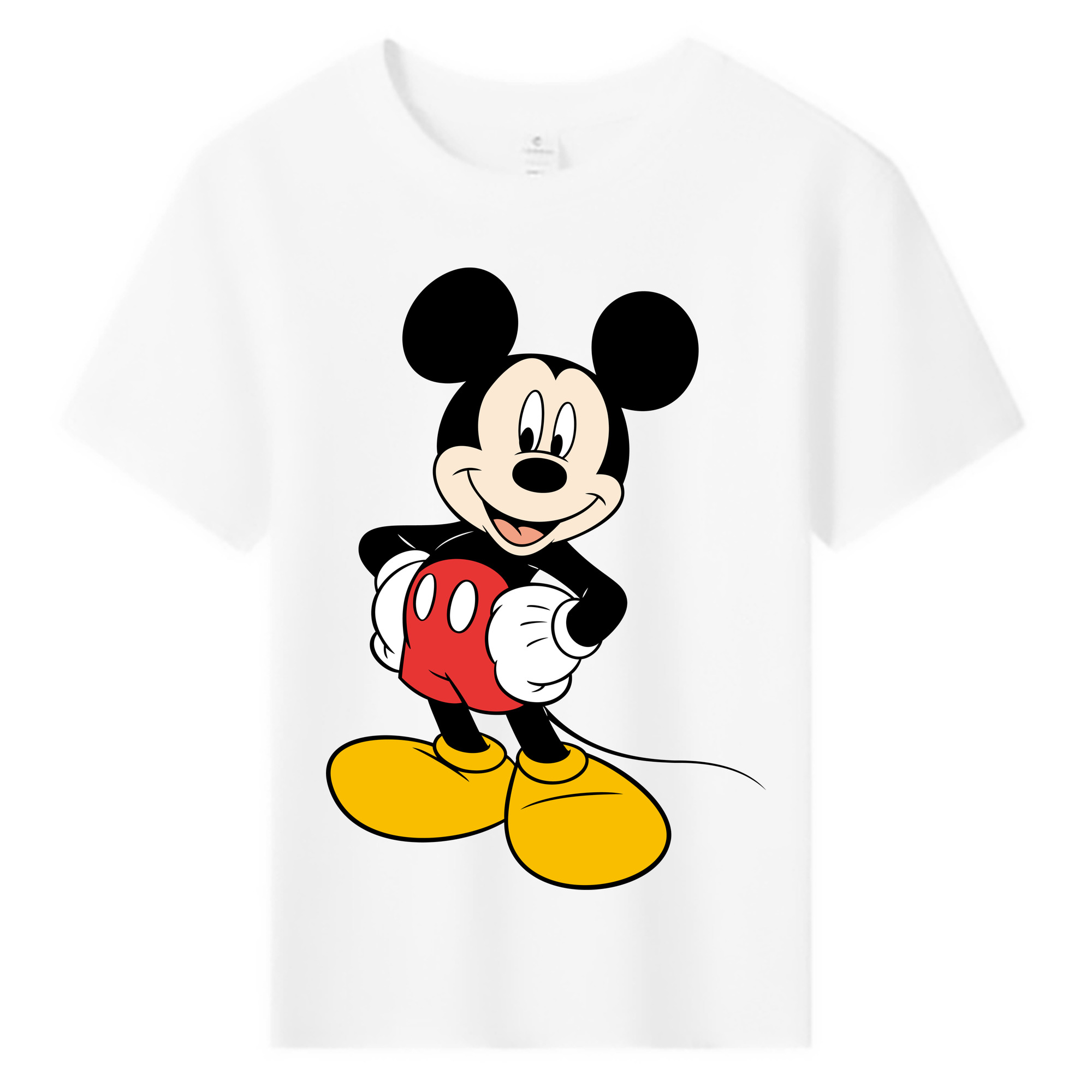 ミッキーマウス Mickey Mouse 綿100％キッズTシャツ（フロントプリント）