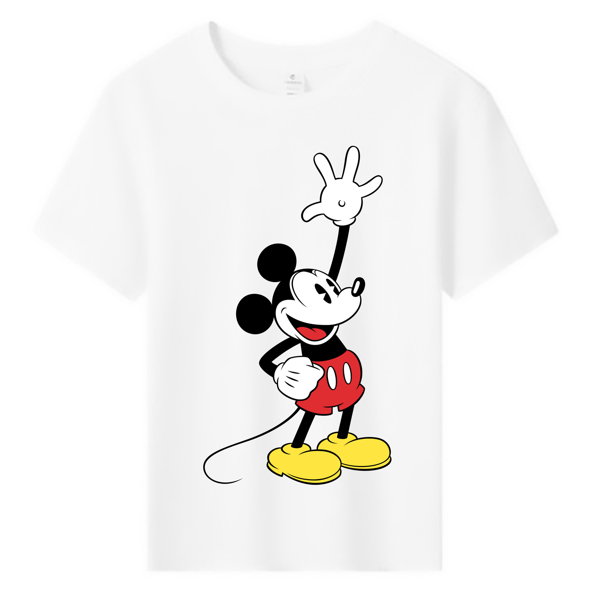 ミッキーマウス Mickey Mouse 綿100％キッズTシャツ（フロントプリント）