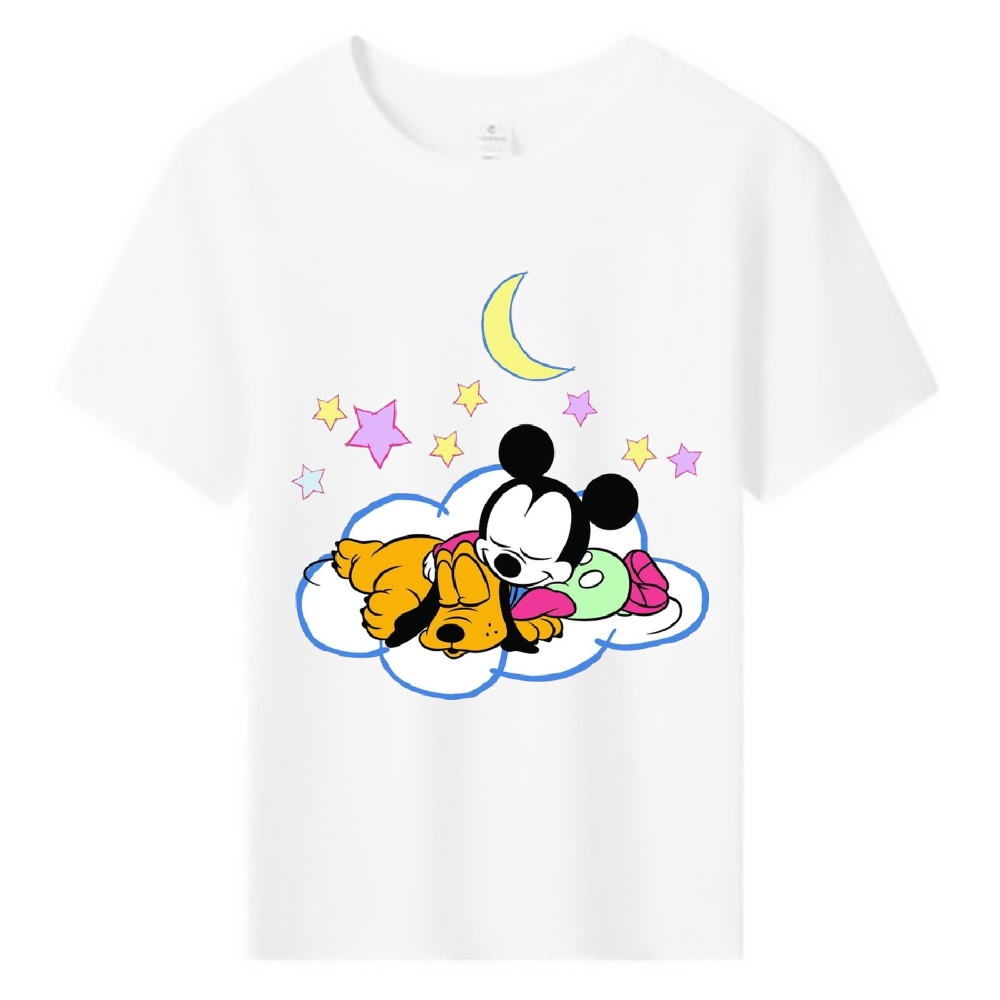ミッキーマウス Mickey Mouse 綿100％キッズTシャツ（フロントプリント）