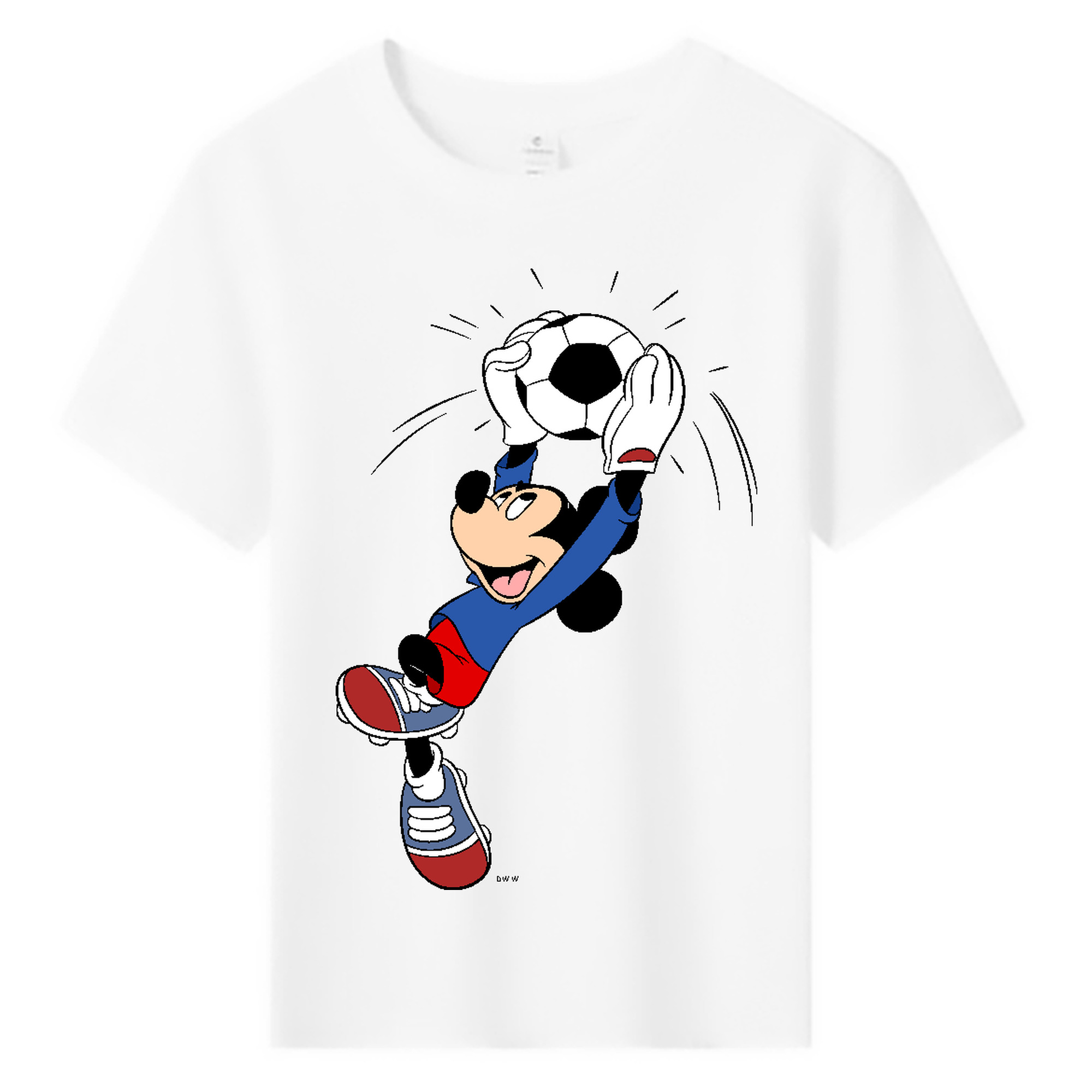 ミッキーマウス Mickey Mouse 綿100％キッズTシャツ（フロントプリント）