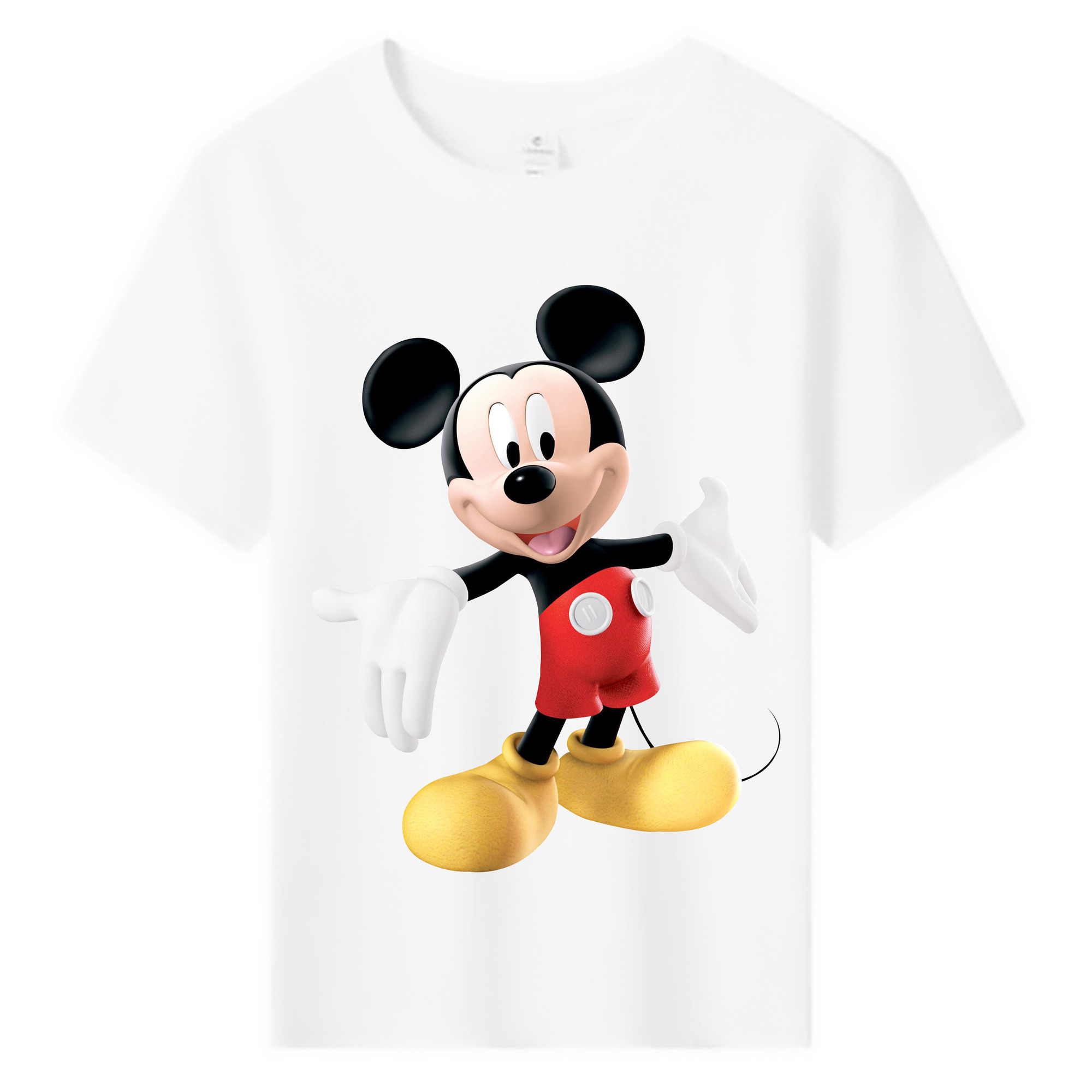 （画像用） ミッキーマウス Mickey Mouse 綿100％キッズTシャツ（フロントプリント）