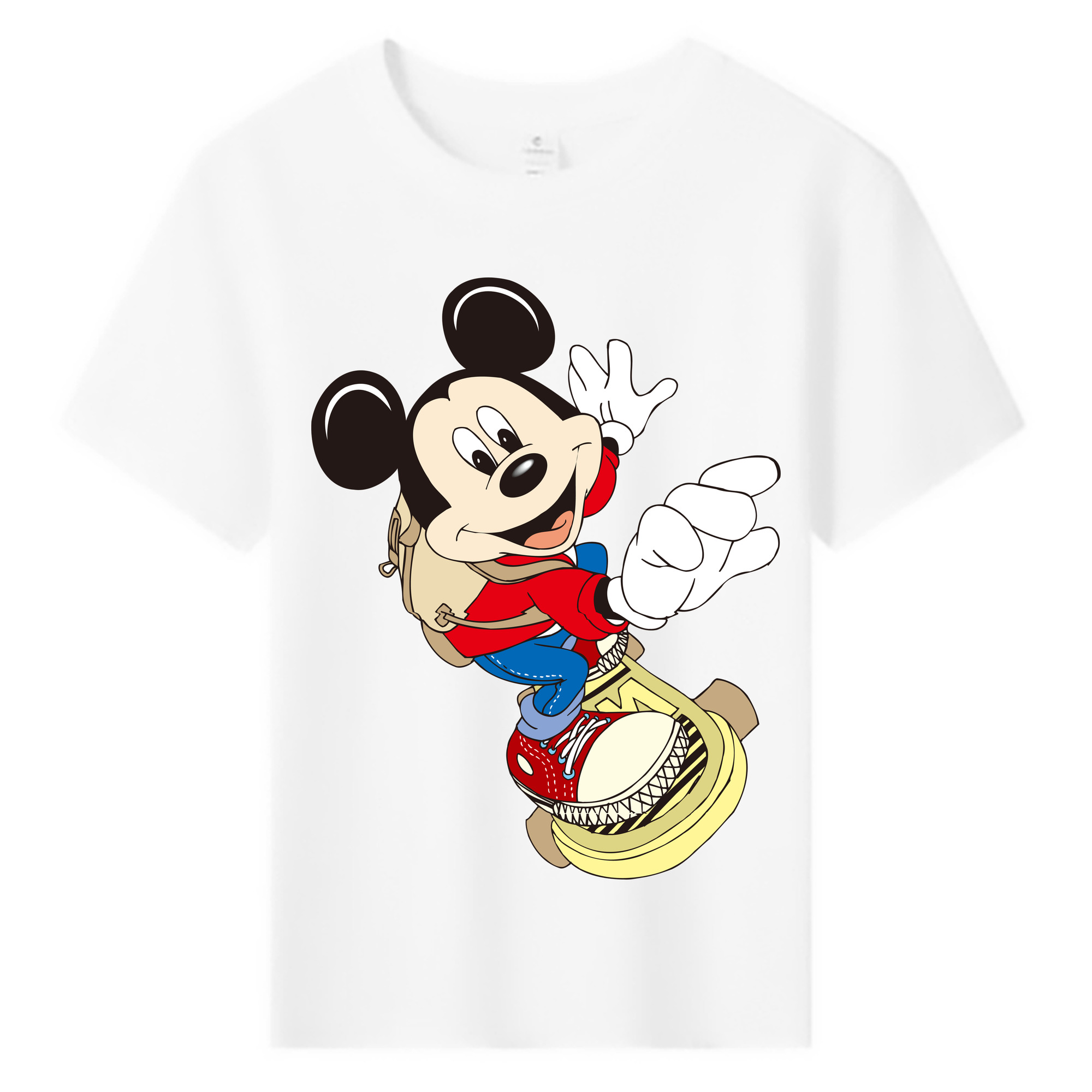 ミッキーマウス Mickey Mouse 綿100％キッズTシャツ（フロントプリント）