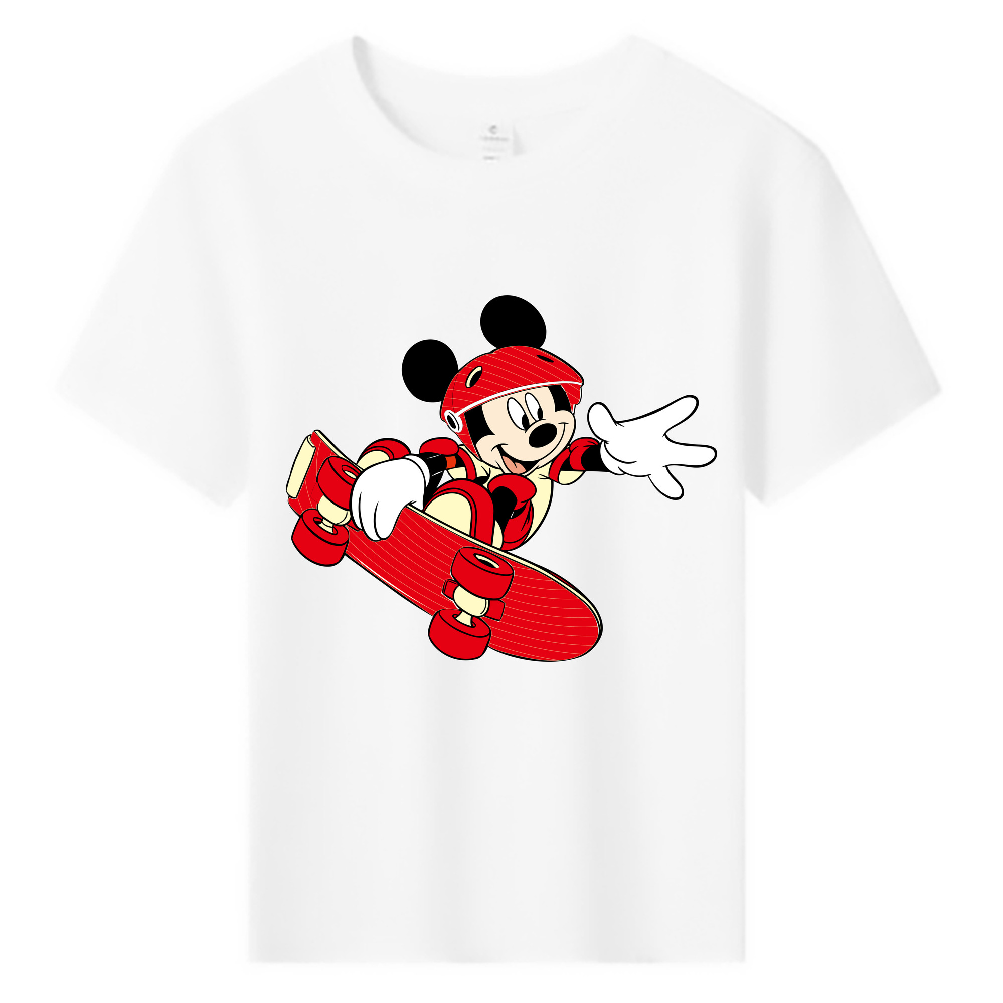 ミッキーマウス Mickey Mouse 綿100％キッズTシャツ（フロントプリント）