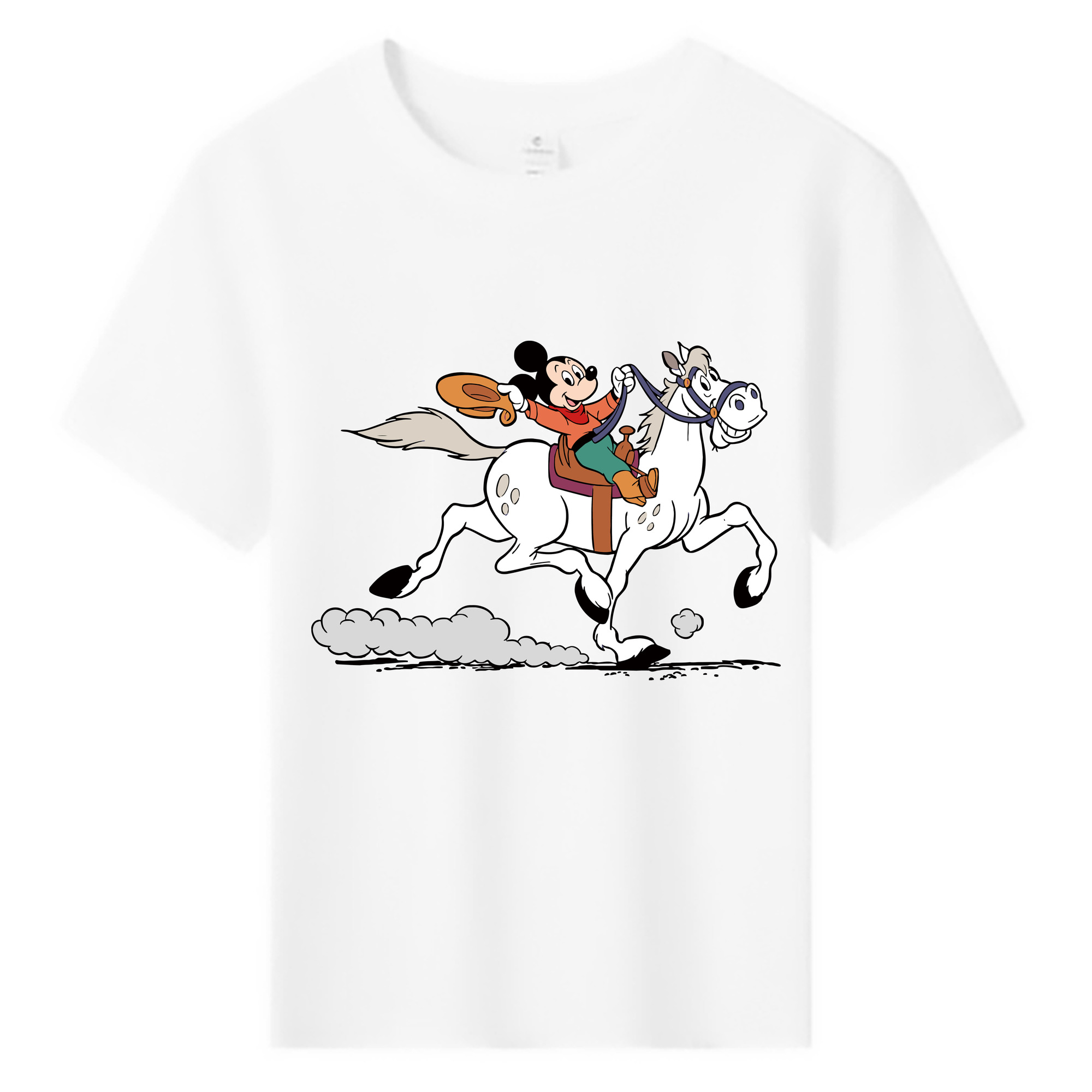 （画像用） ミッキーマウス Mickey Mouse 綿100％キッズTシャツ（フロントプリント）