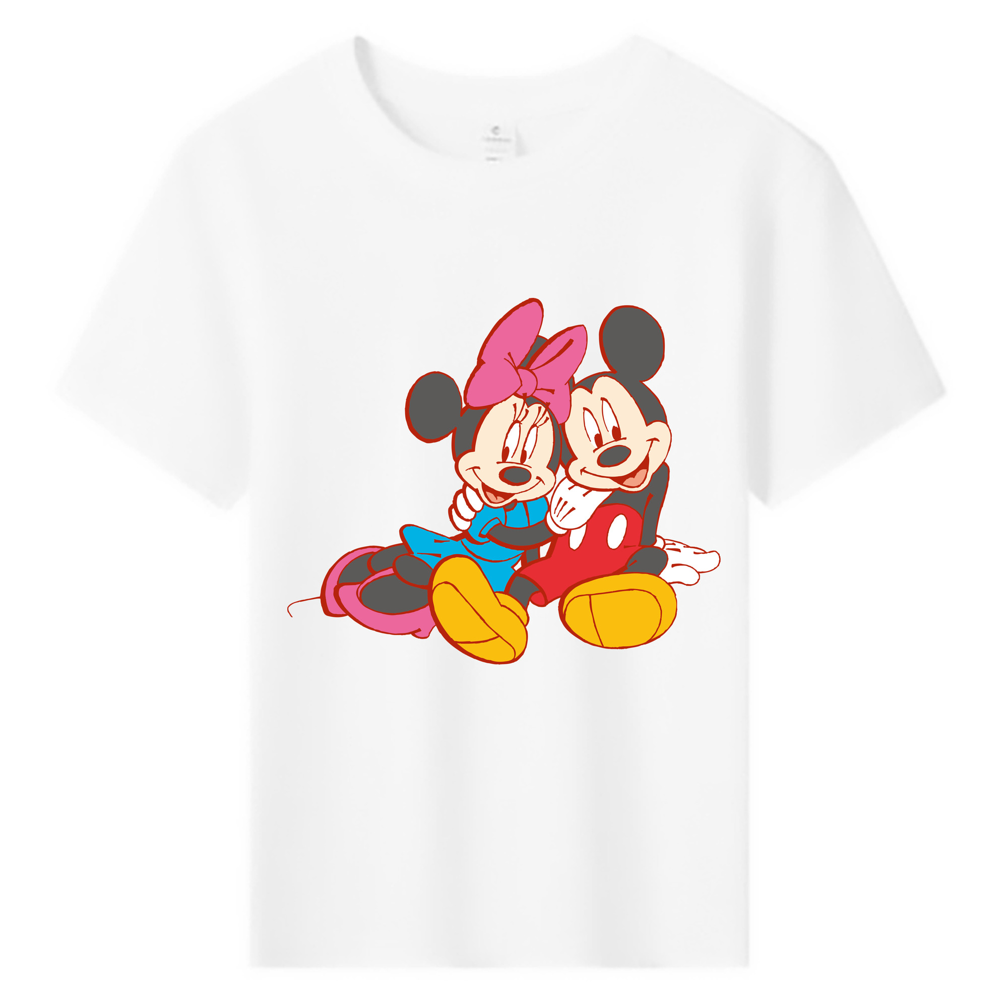 ミッキーマウス Mickey Mouse 綿100％キッズTシャツ（フロントプリント）