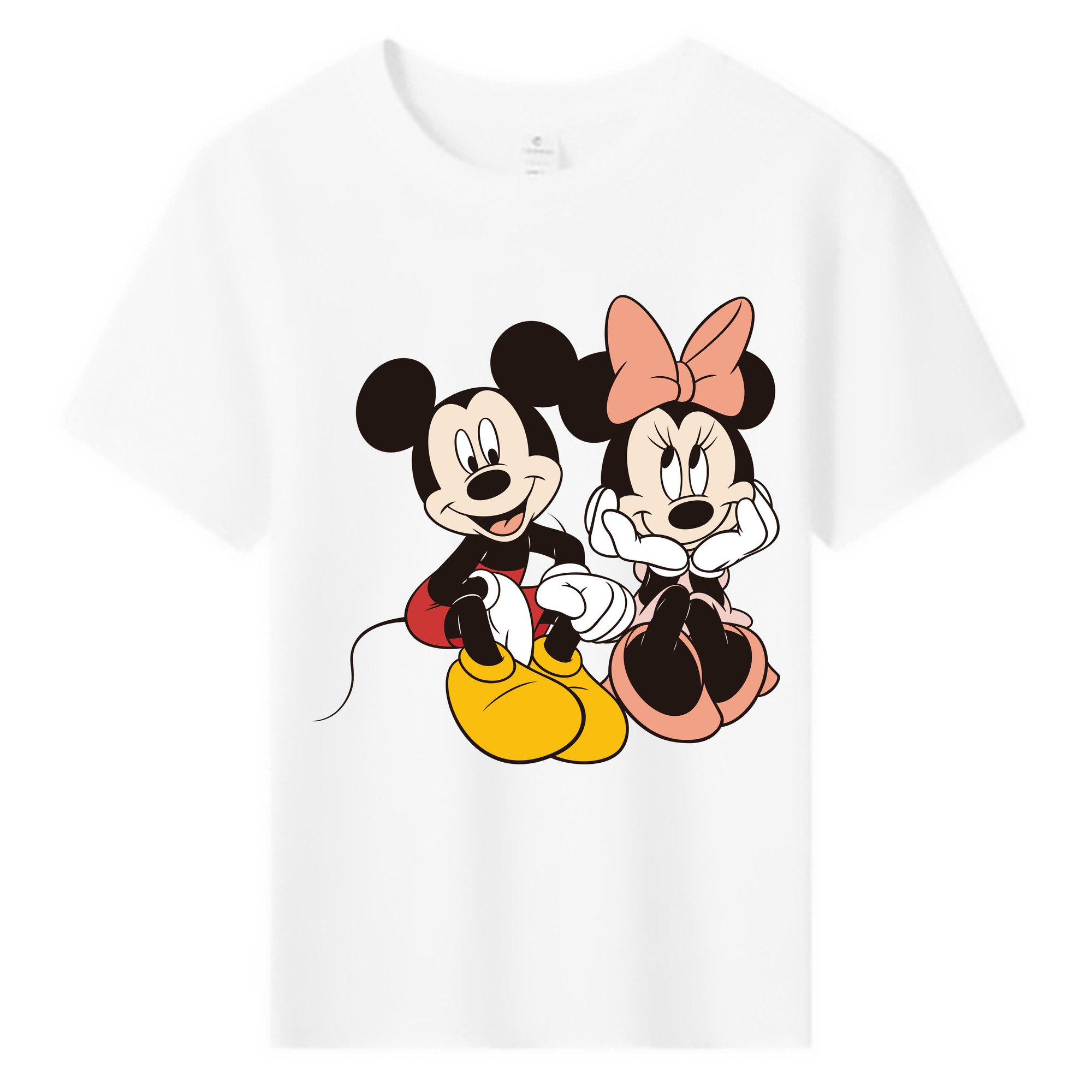 ミッキーマウス Mickey Mouse 綿100％キッズTシャツ（フロントプリント）