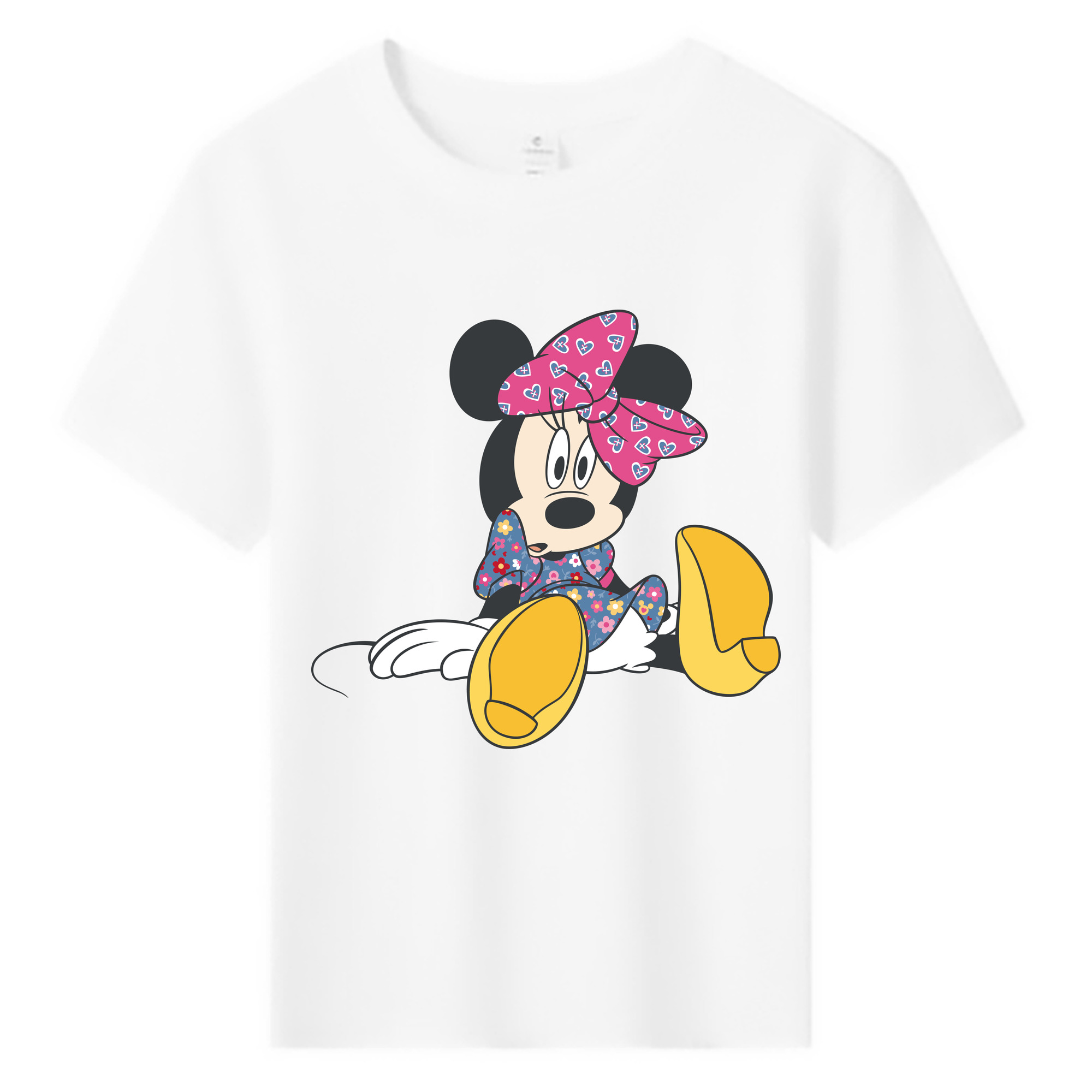 ミッキーマウス Mickey Mouse 綿100％キッズTシャツ（フロントプリント）