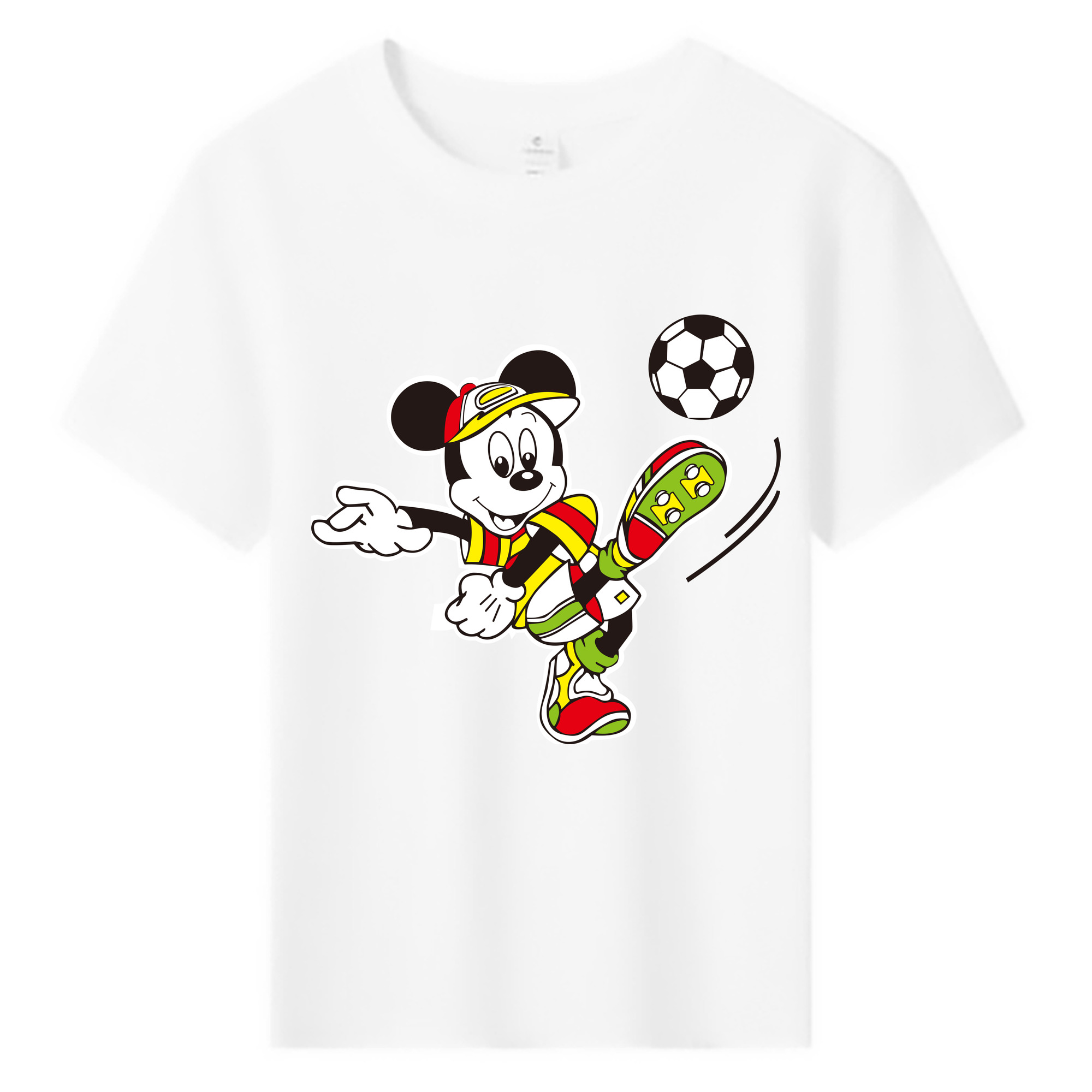 ミッキーマウス Mickey Mouse 綿100％キッズTシャツ（フロントプリント）