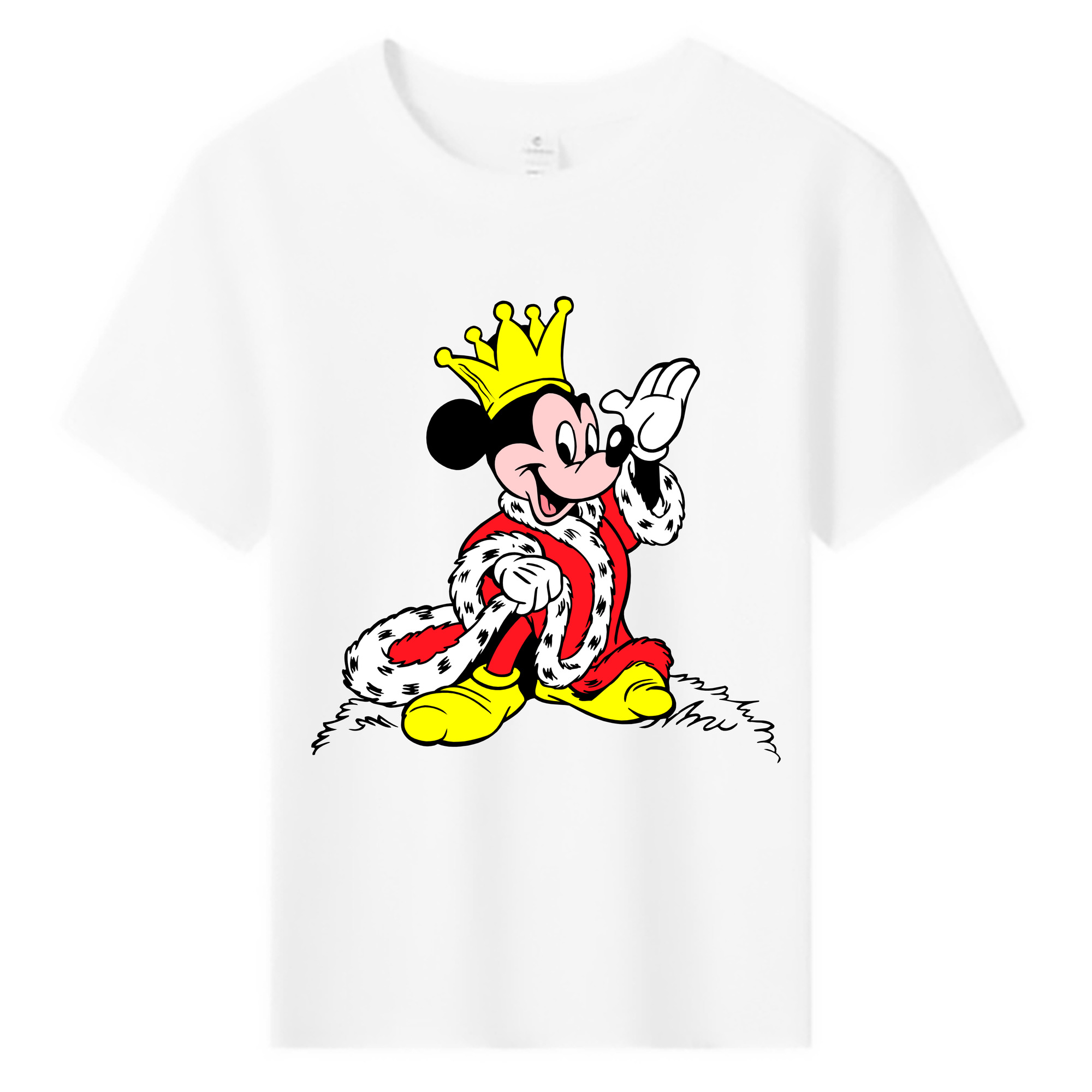ミッキーマウス Mickey Mouse 綿100％キッズTシャツ（フロントプリント）