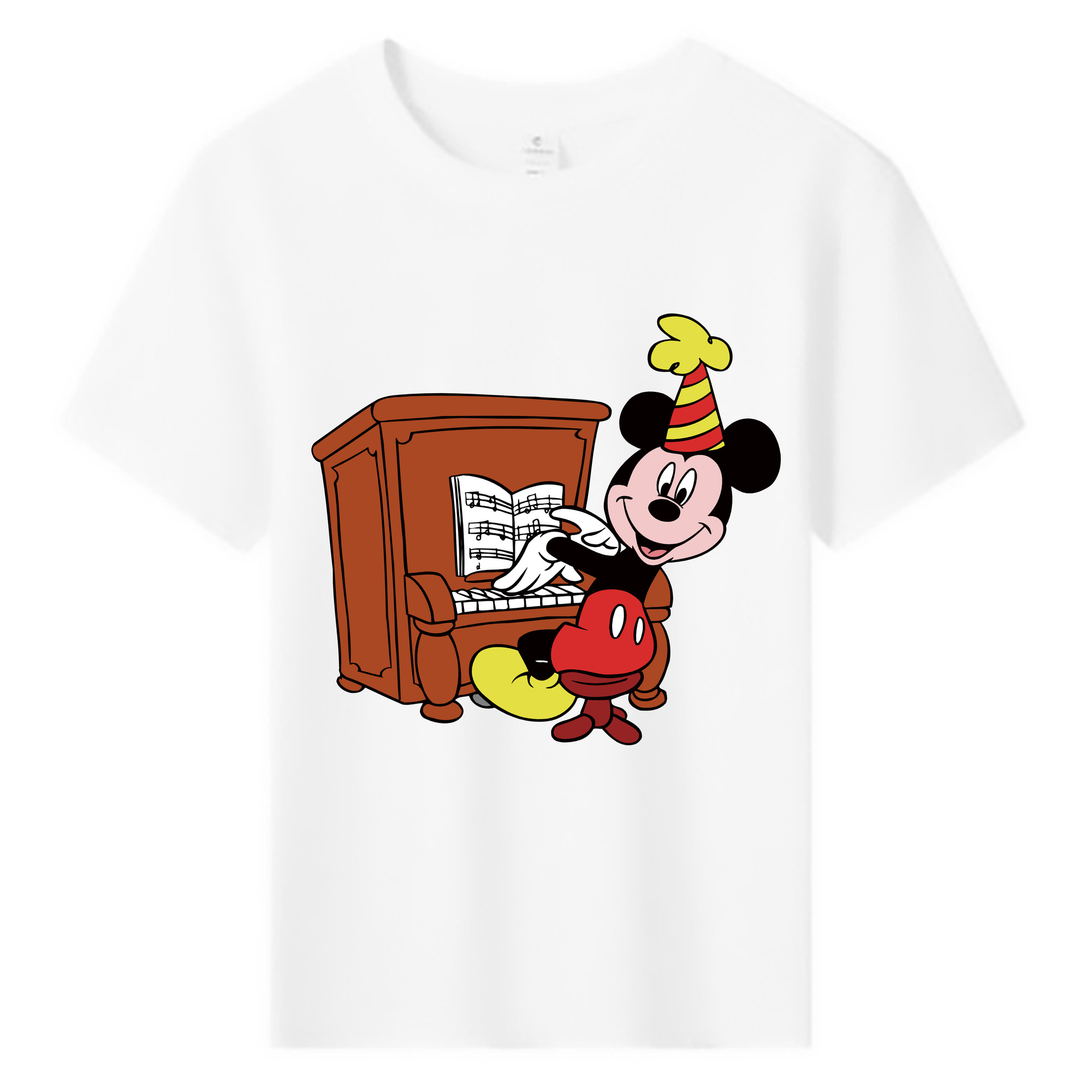 ミッキーマウス Mickey Mouse 綿100％キッズTシャツ（フロントプリント）