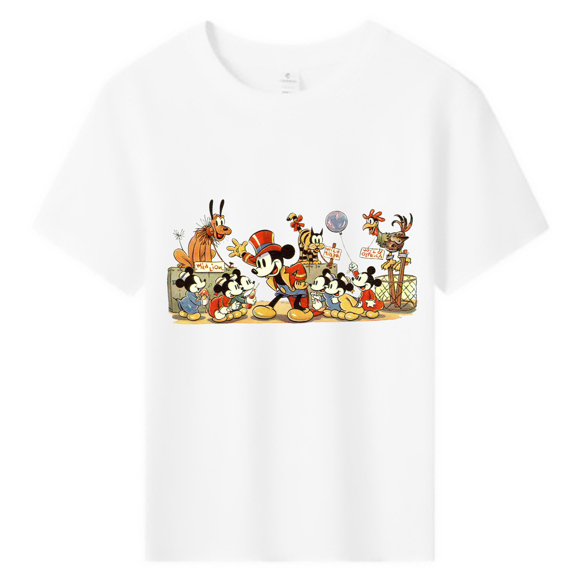 ミッキーマウス Mickey Mouse 綿100％キッズTシャツ（フロントプリント）