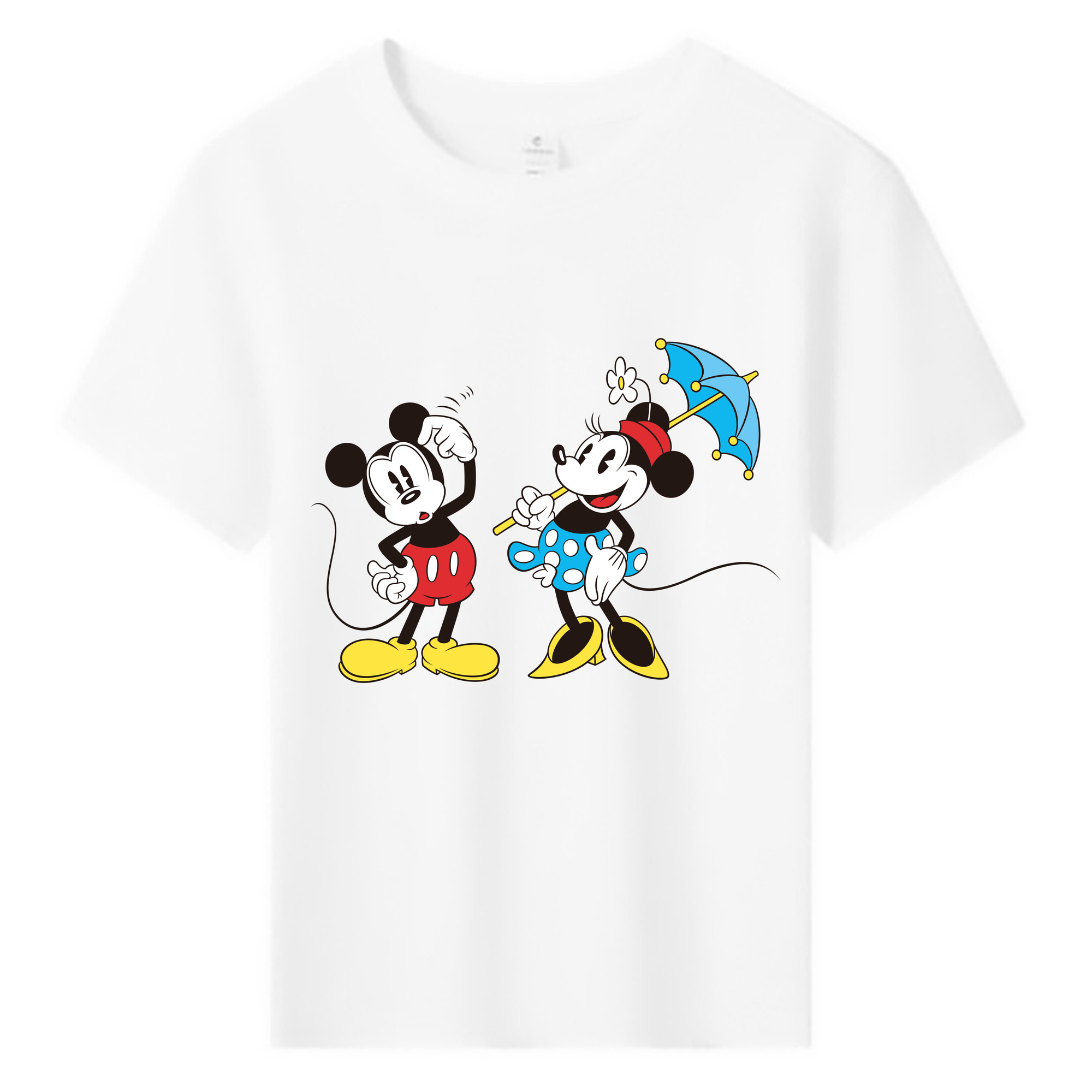 ミッキーマウス Mickey Mouse 綿100％キッズTシャツ（フロントプリント）