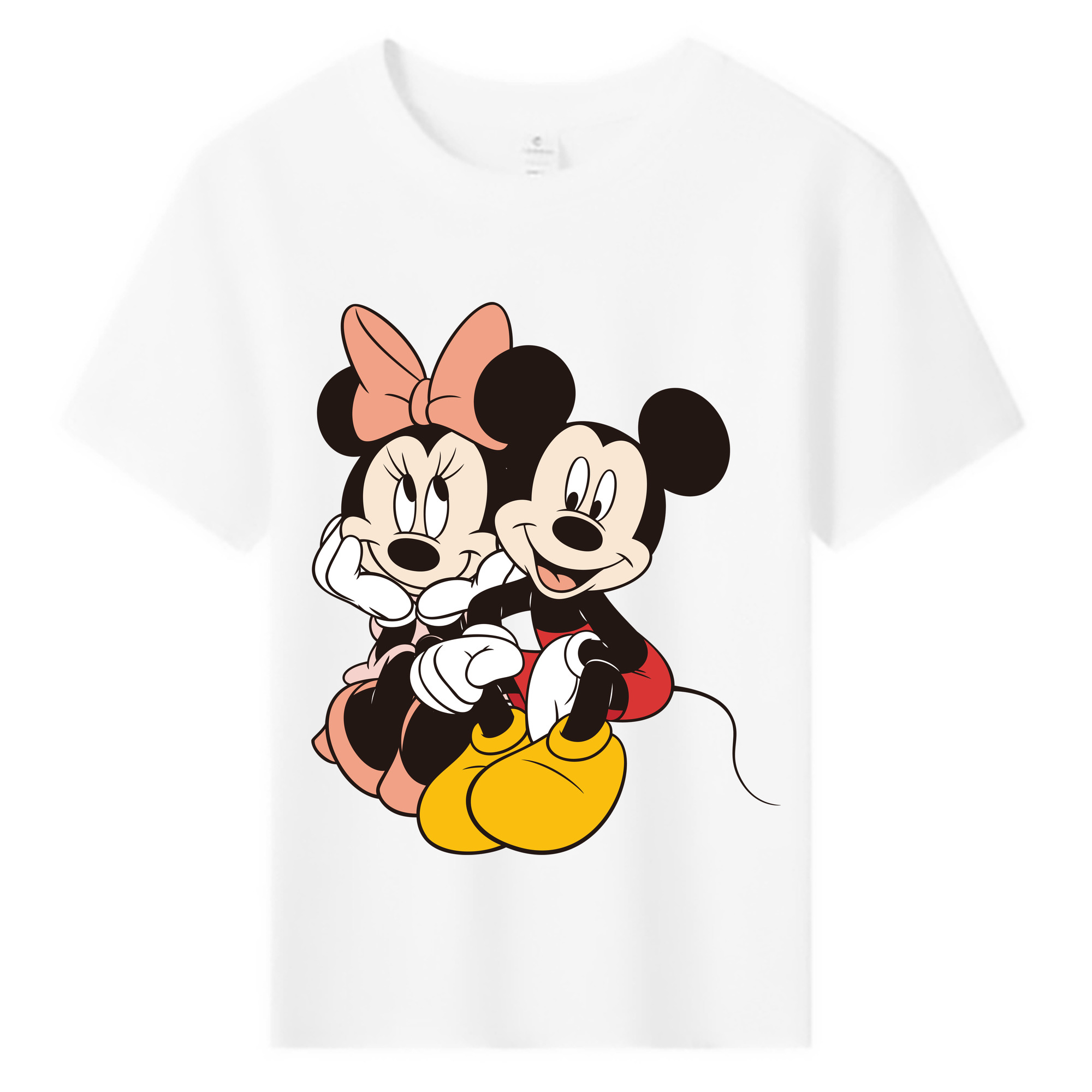 ミッキーマウス Mickey Mouse 綿100％キッズTシャツ（フロントプリント）