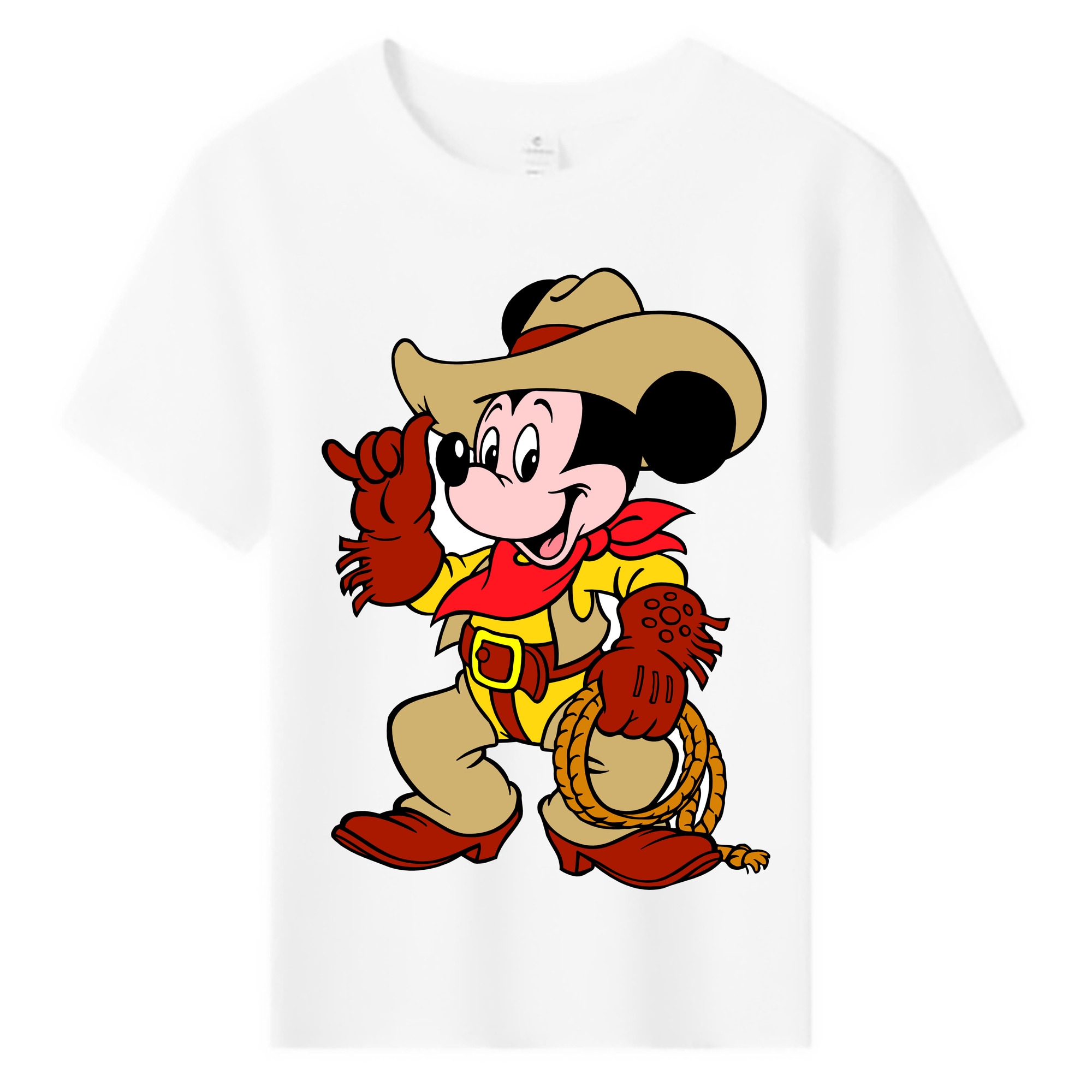 ミッキーマウス Mickey Mouse 綿100％キッズTシャツ（フロントプリント）