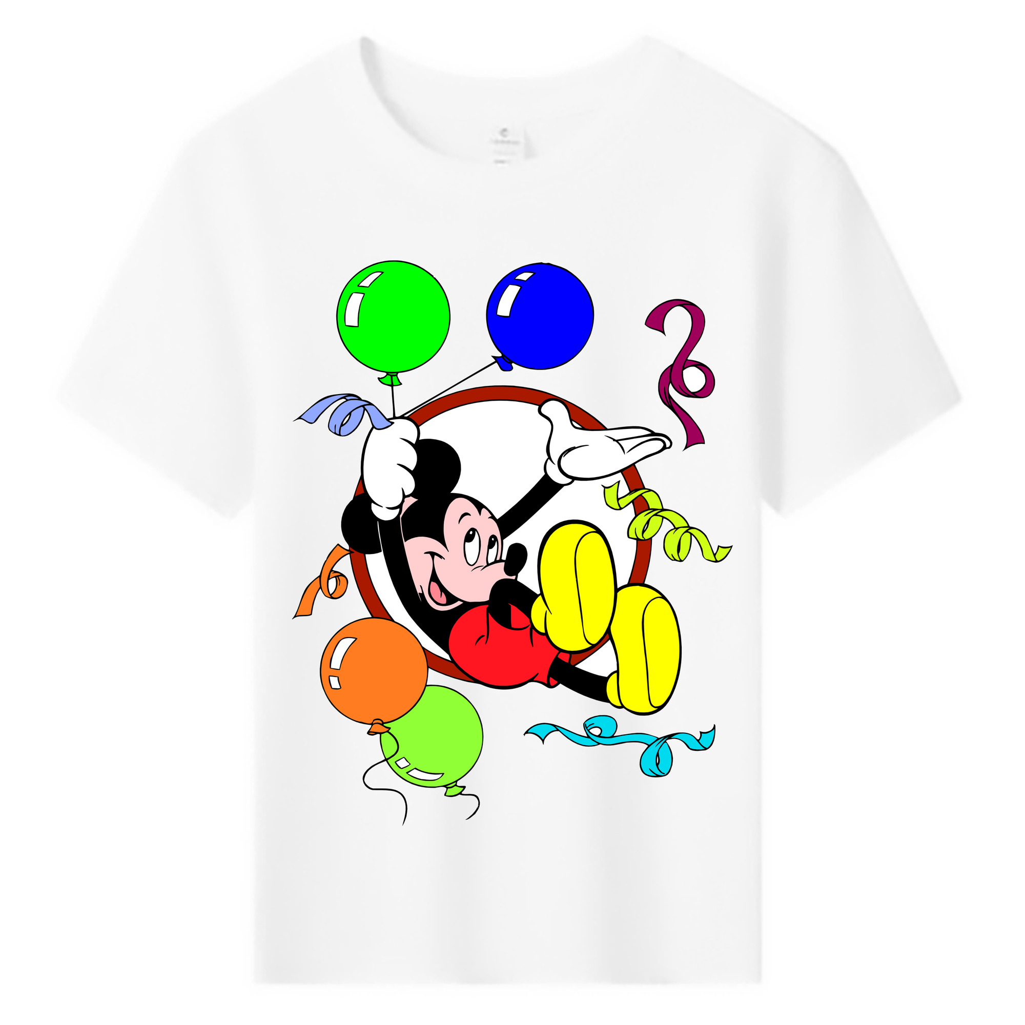 ミッキーマウス Mickey Mouse 綿100％キッズTシャツ（フロントプリント）