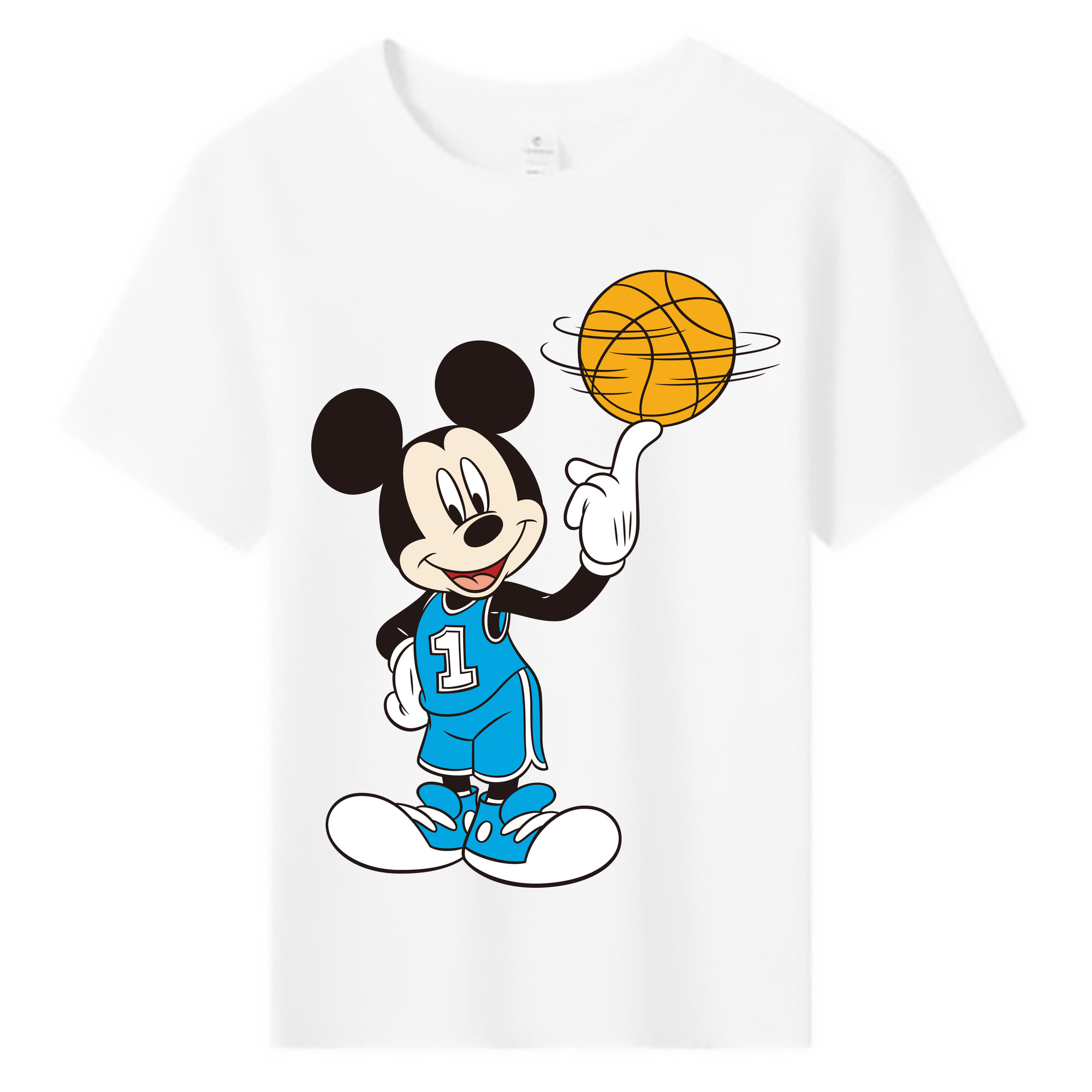 ミッキーマウス Mickey Mouse 綿100％キッズTシャツ（フロントプリント）