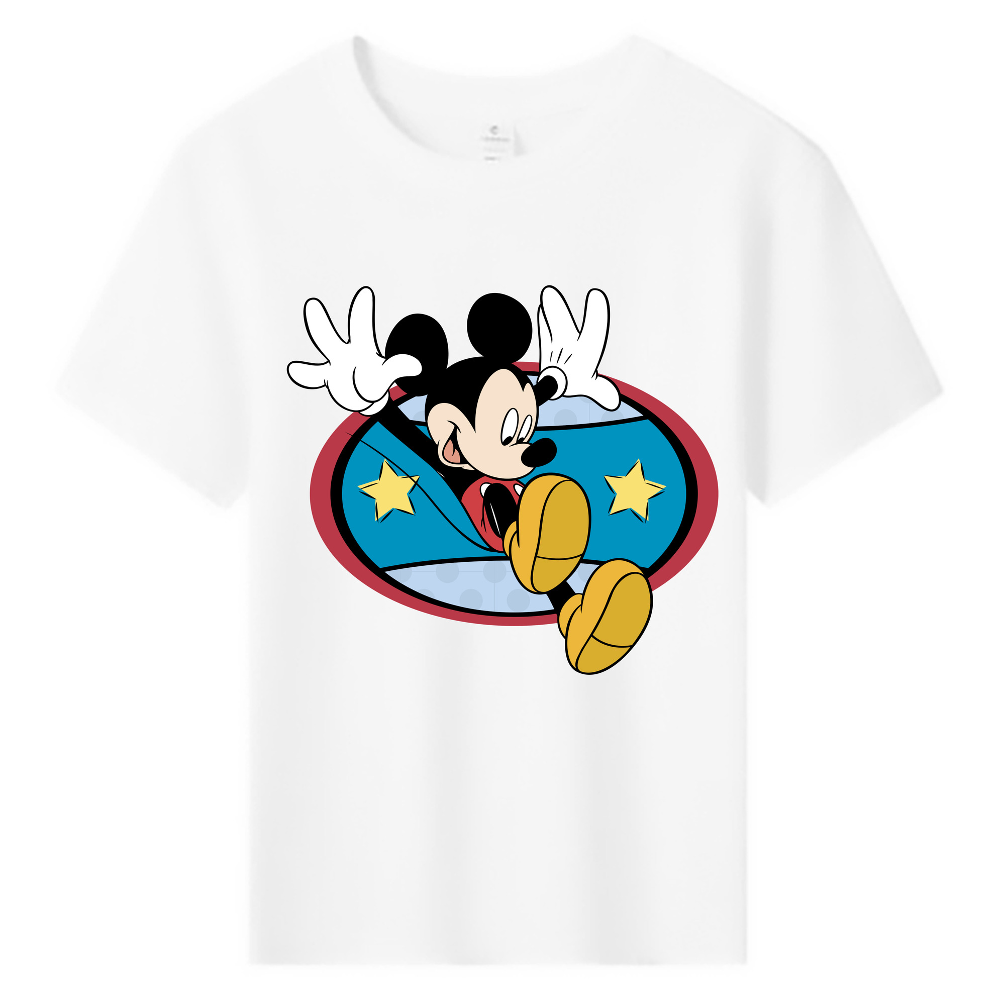 ミッキーマウス Mickey Mouse 綿100％キッズTシャツ（フロントプリント）