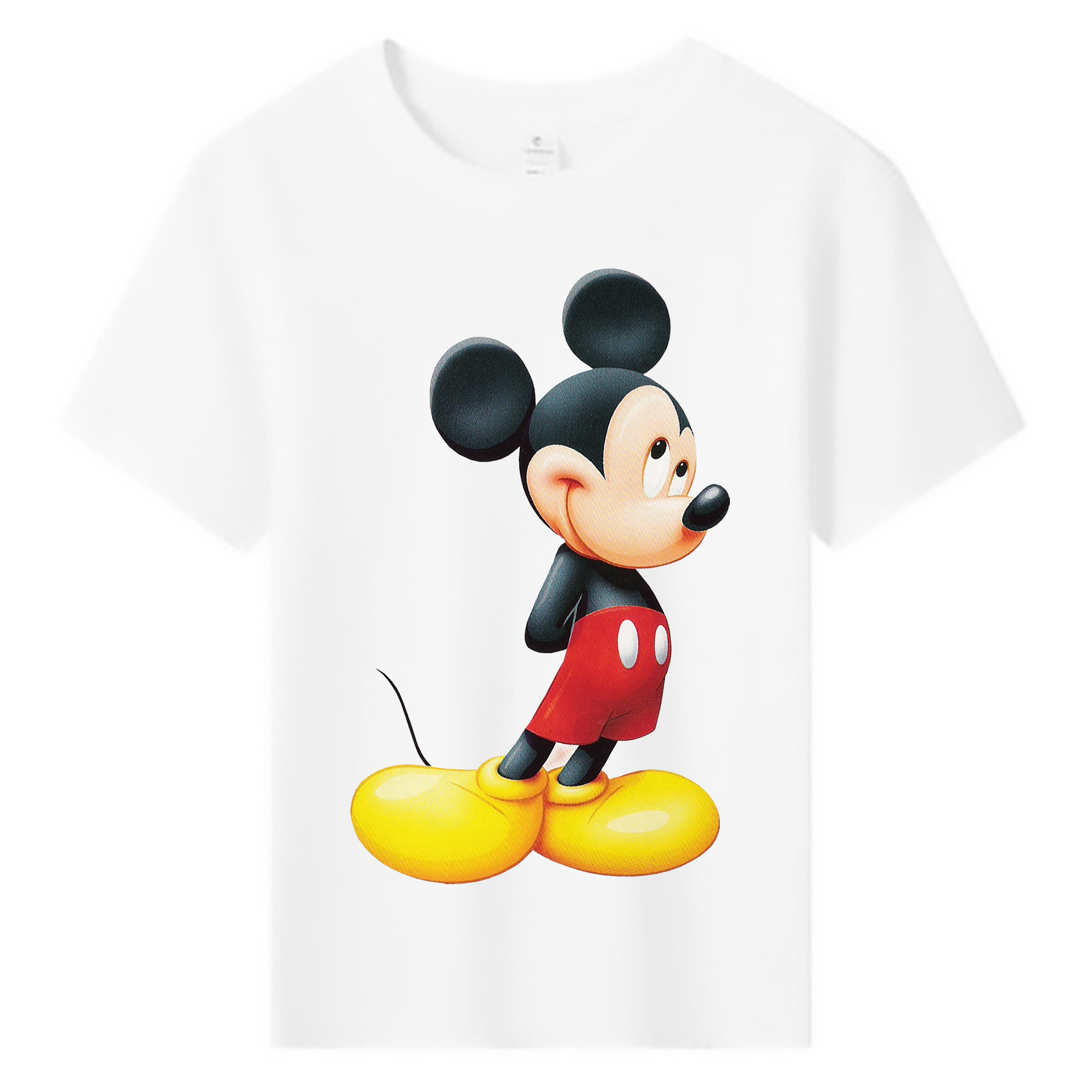 （画像用） ミッキーマウス Mickey Mouse 綿100％キッズTシャツ（フロントプリント）