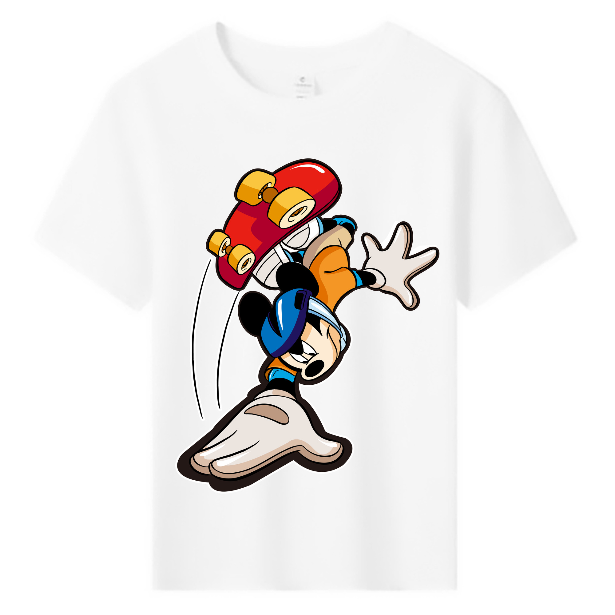 ミッキーマウス Mickey Mouse 綿100％キッズTシャツ（フロントプリント）