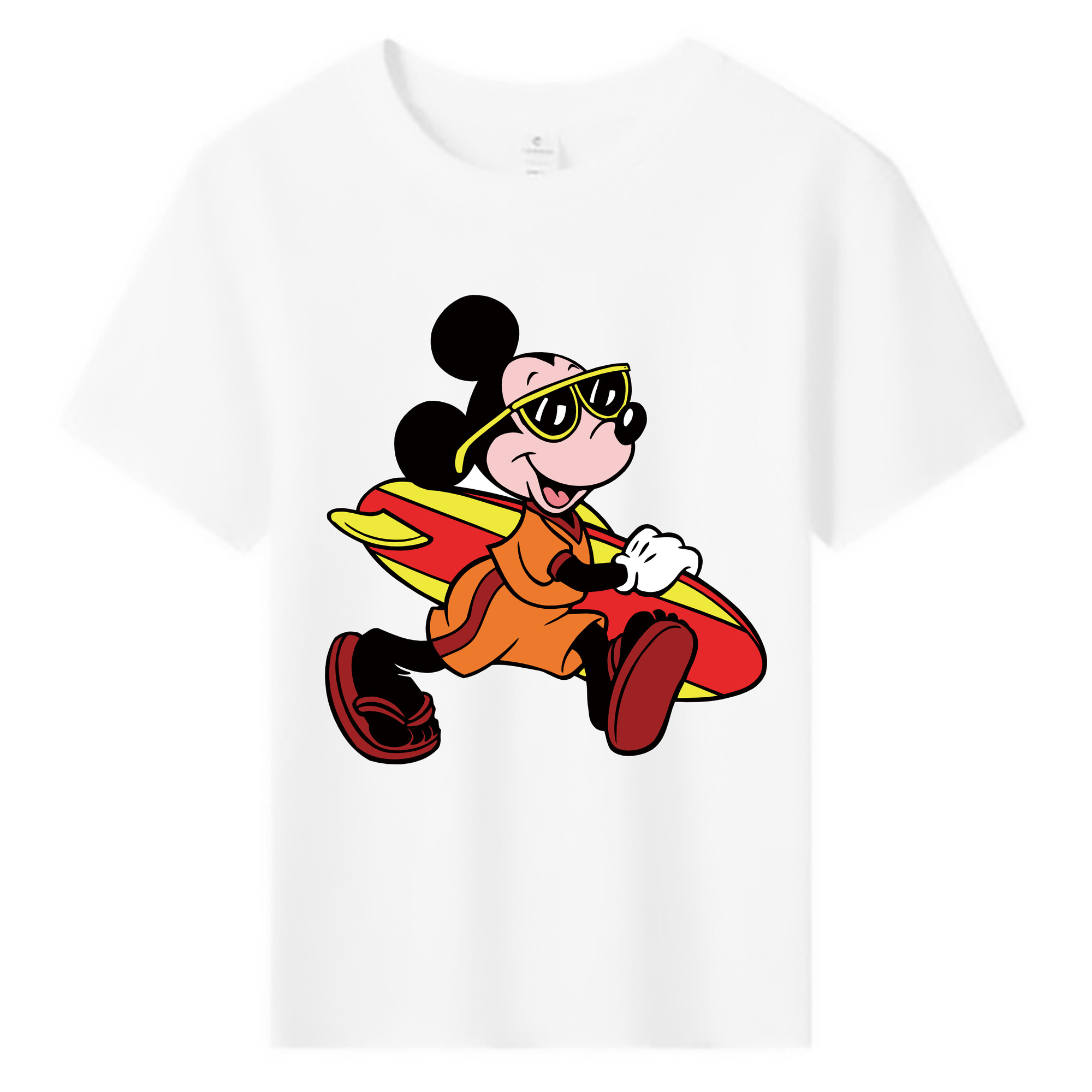 ミッキーマウス Mickey Mouse 綿100％キッズTシャツ（フロントプリント）