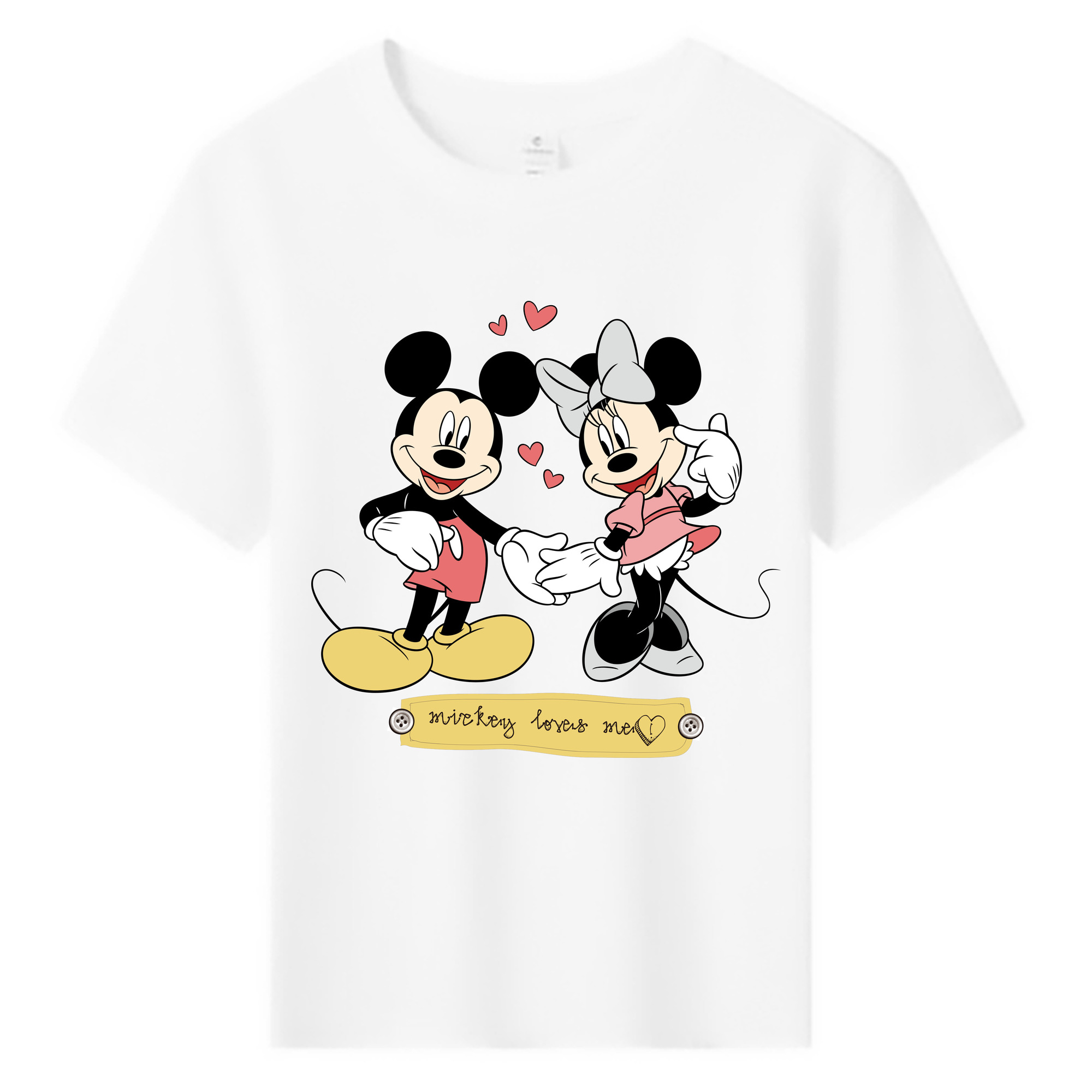 ミッキーマウス Mickey Mouse 綿100％キッズTシャツ（フロントプリント）