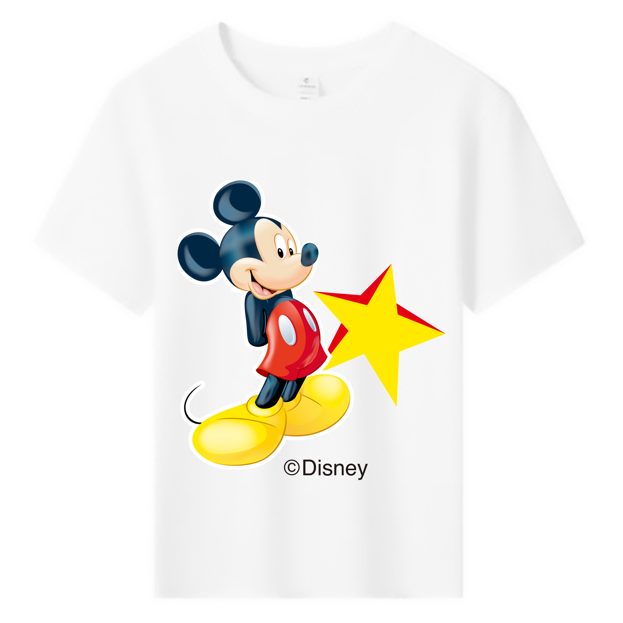 ミッキーマウス Mickey Mouse 綿100％キッズTシャツ（フロントプリント）