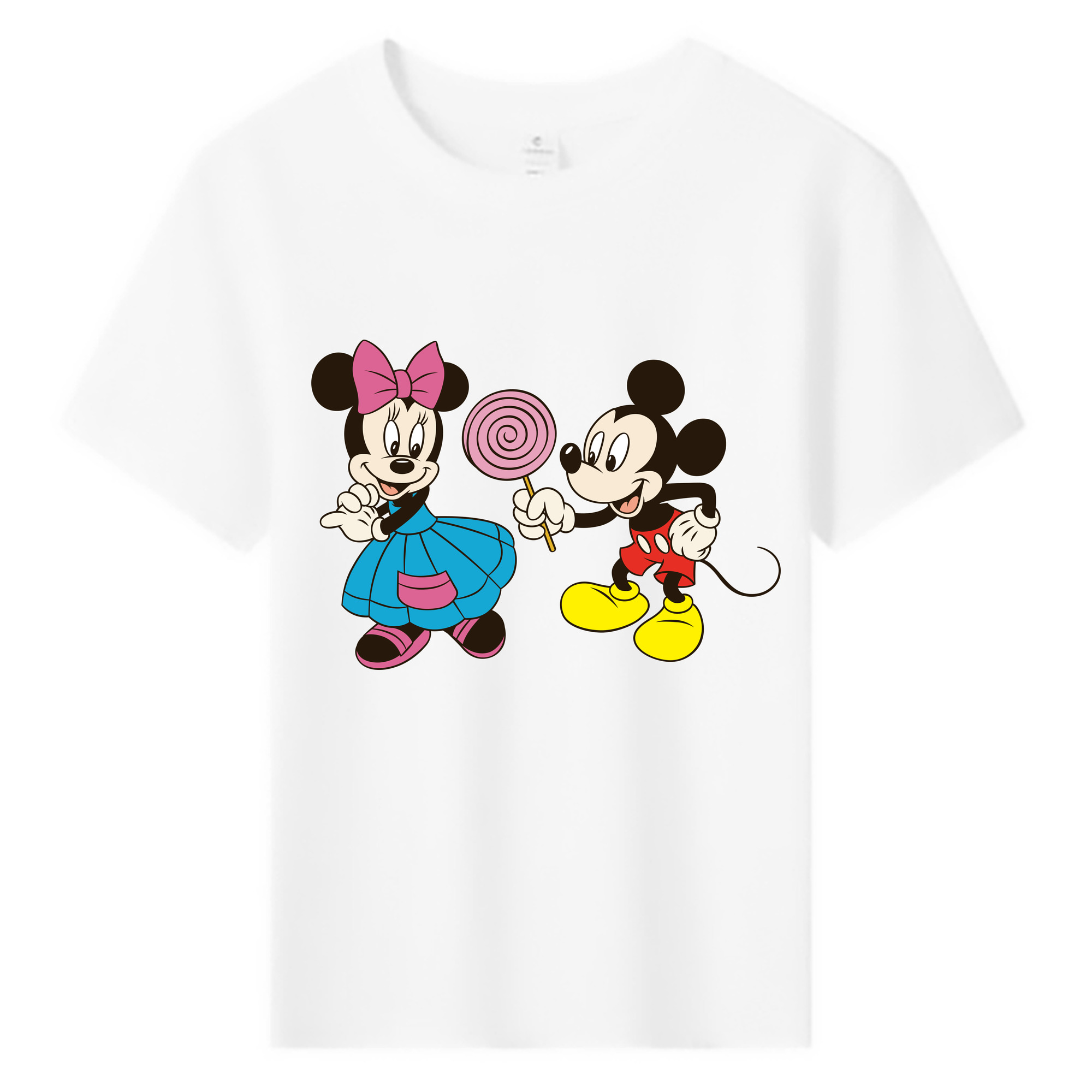 ミッキーマウス Mickey Mouse 綿100％キッズTシャツ（フロントプリント）
